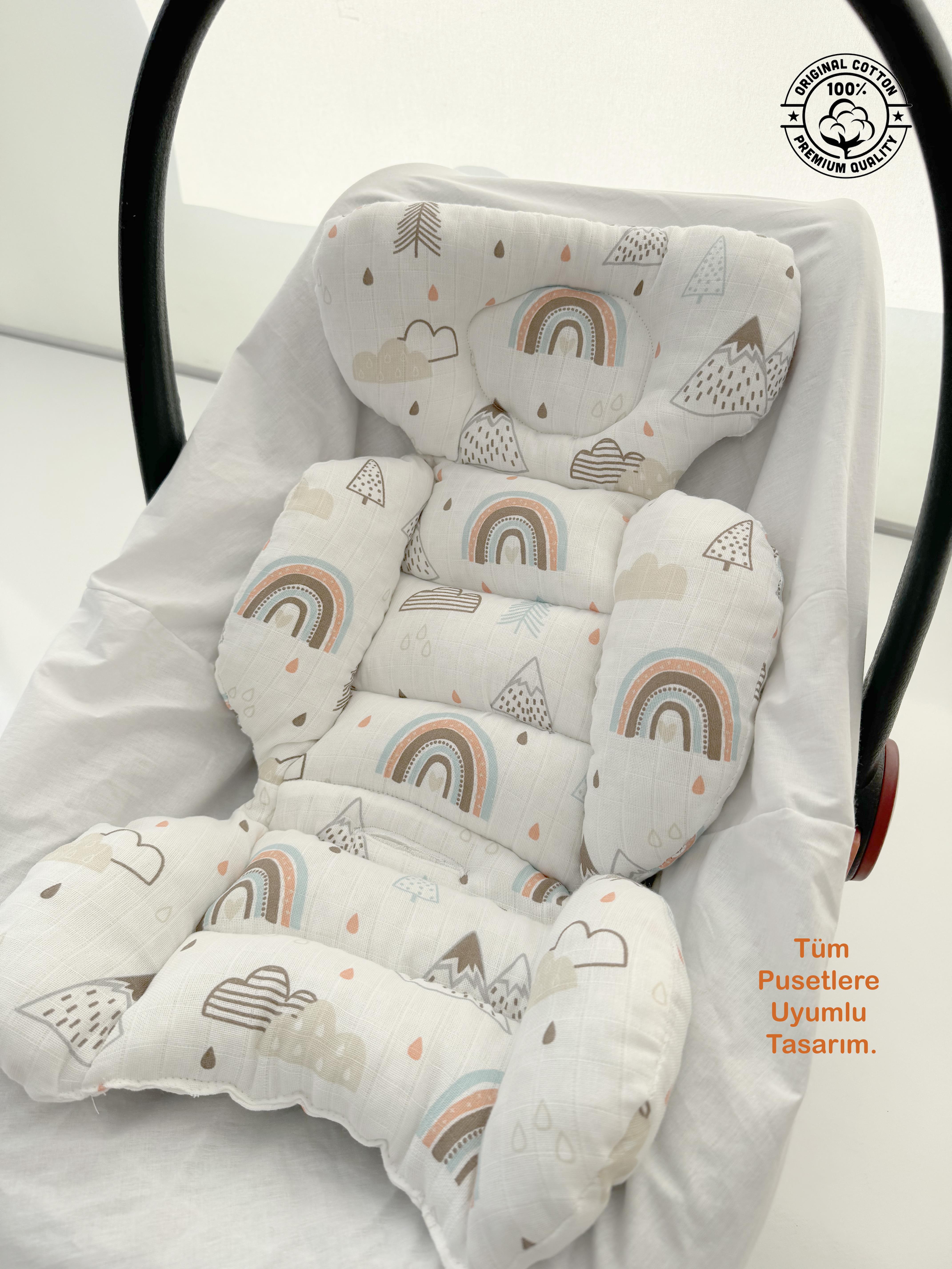 Jaju Baby Dağ Desenli Puset Minderi - Oto Koltuğu Minderi