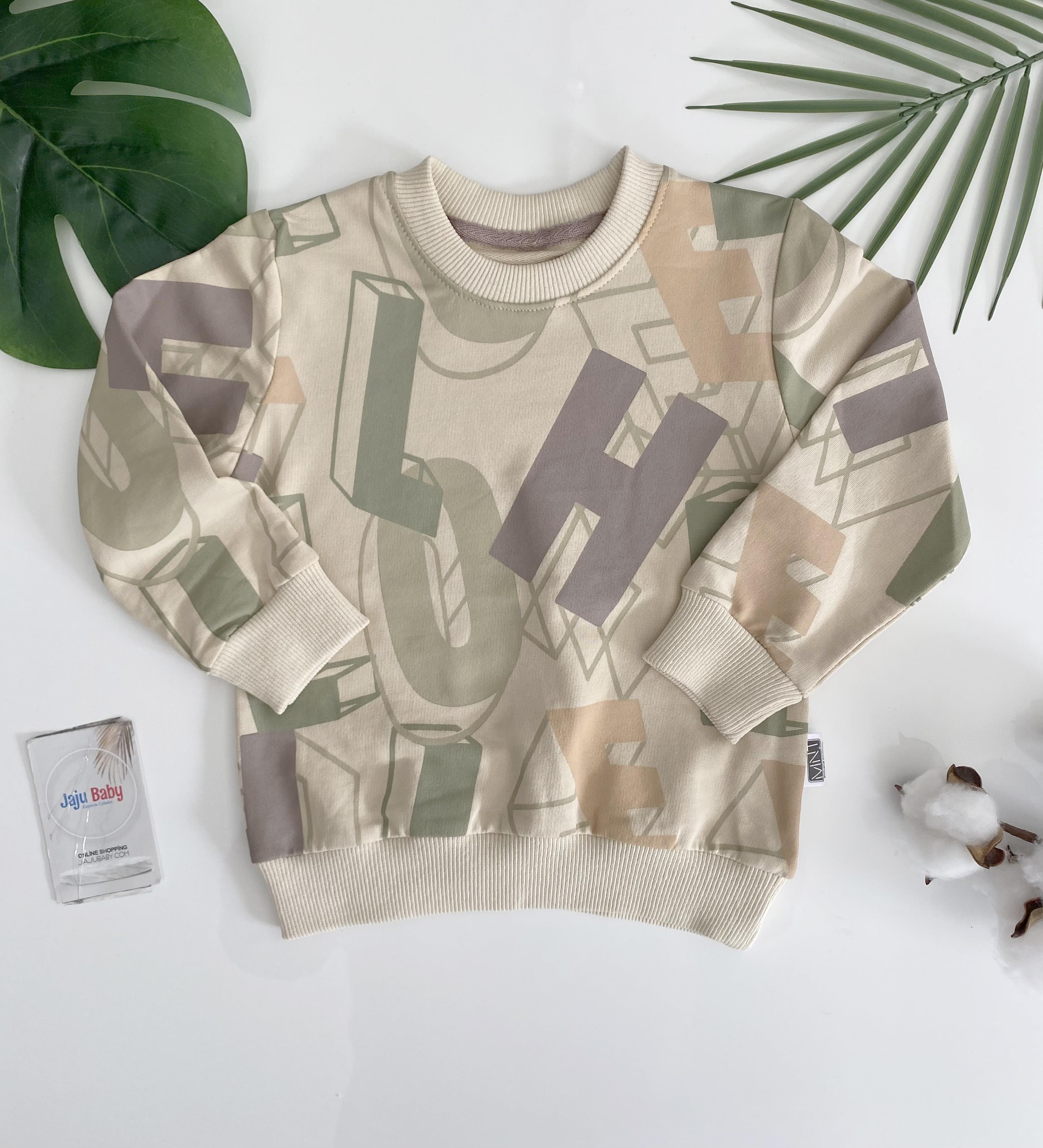Jaju Baby Erkek Bebek Renkli Harfler Desenli Sweatshirt