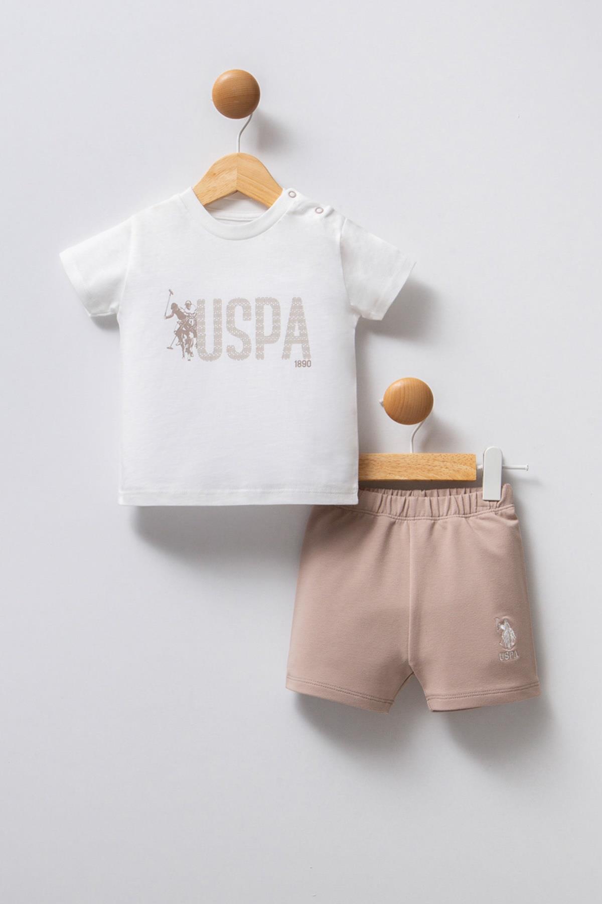 Jaju Baby Erkek Bebek Şort&T-shirt BEYAZ - Süprem - 2 li Takım