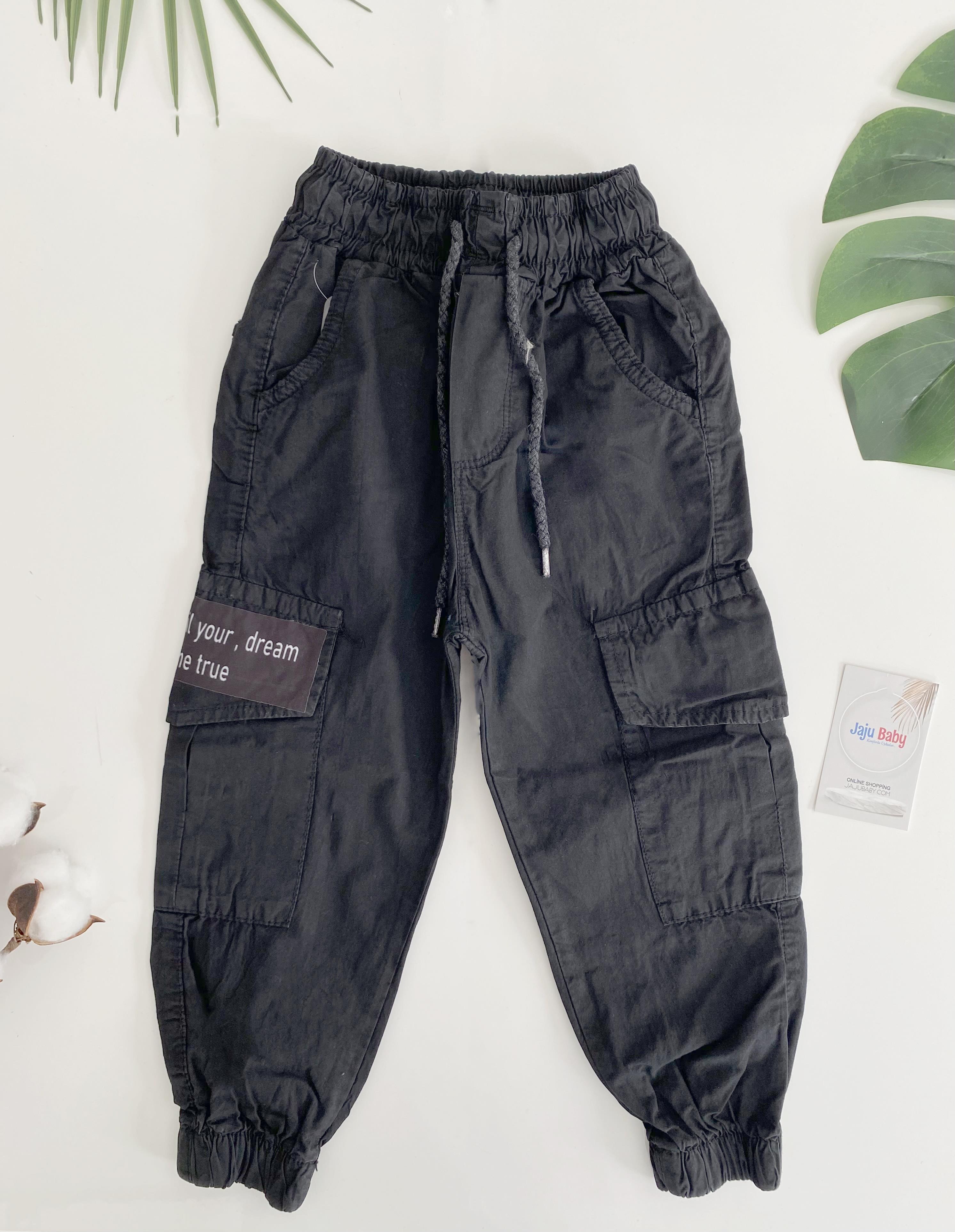 Jaju Baby Erkek Çocuk Bel Ve Paçası Lastikli Kargo Cepli Paraşüt Kumaş Pantolon