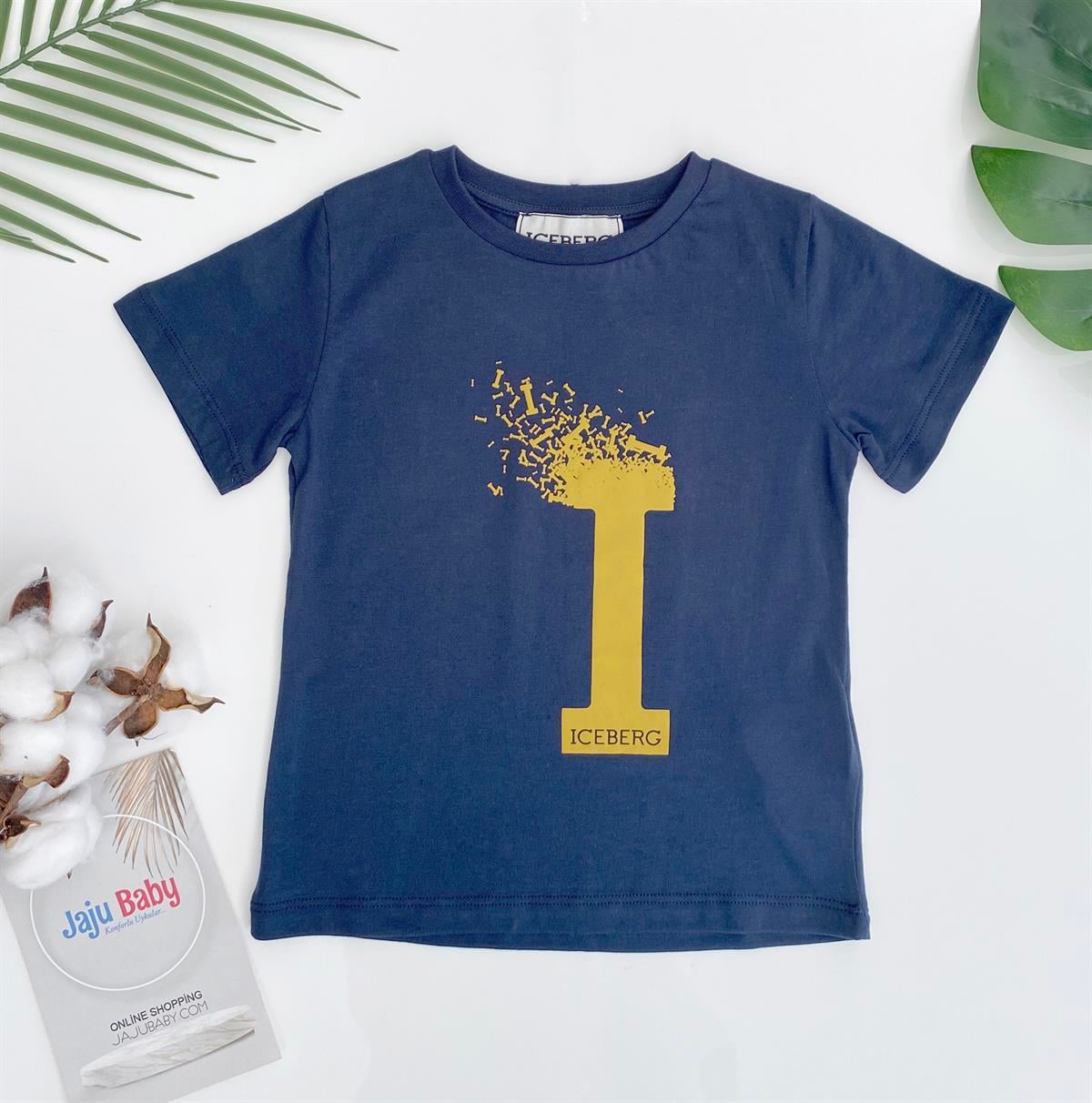 Jaju Baby Erkek Çocuk Lacivert Önü Baskılı T-Shirt
