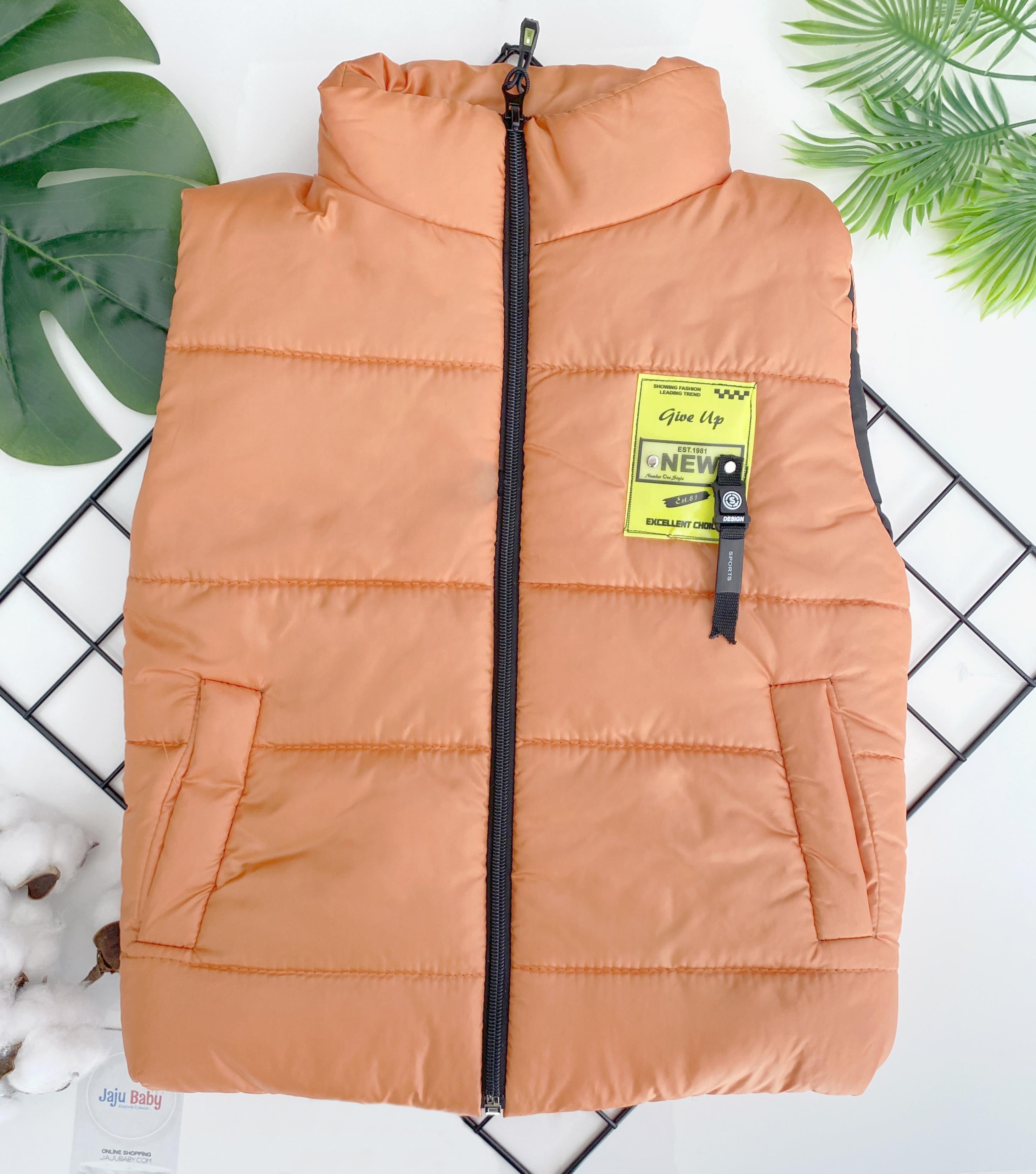 Jaju Baby Erkek Çocuk Turuncu Renk Önü Armalı Şişme Yelek