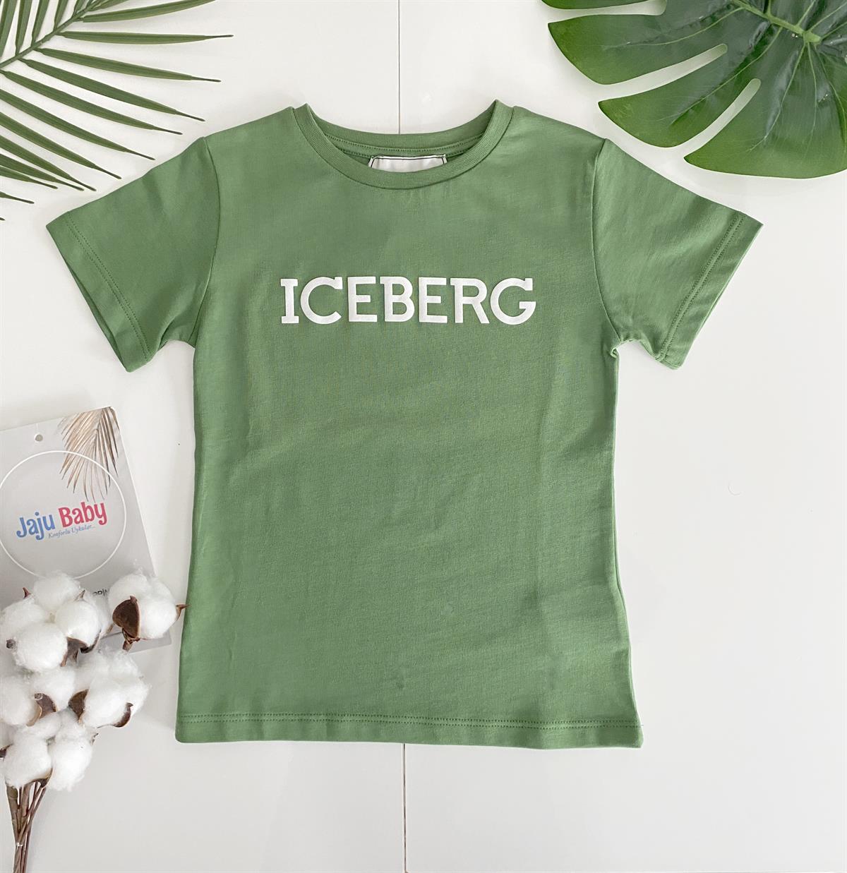Jaju Baby Erkek Çocuk Yeşil Sırtı Baskılı T-Shirt