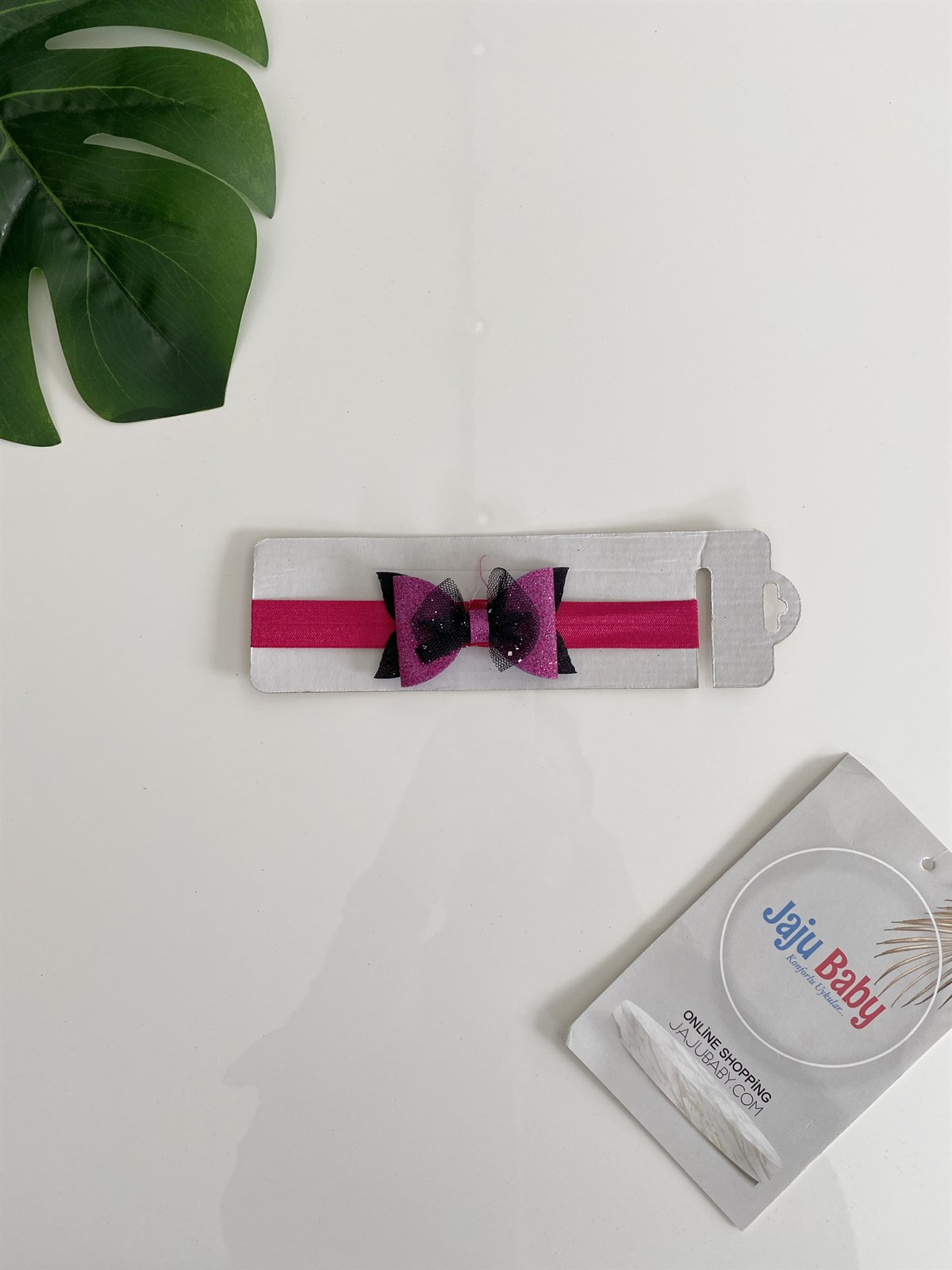 Jaju Baby Fuşya Fiyonklu Saç Bandı