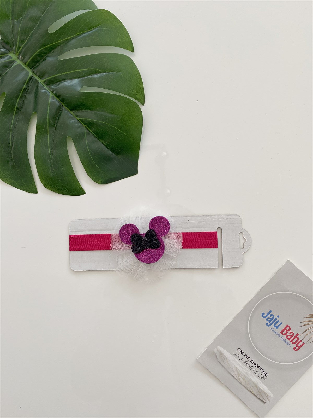 Jaju Baby Fuşya Micky Mouse Saç Bandı