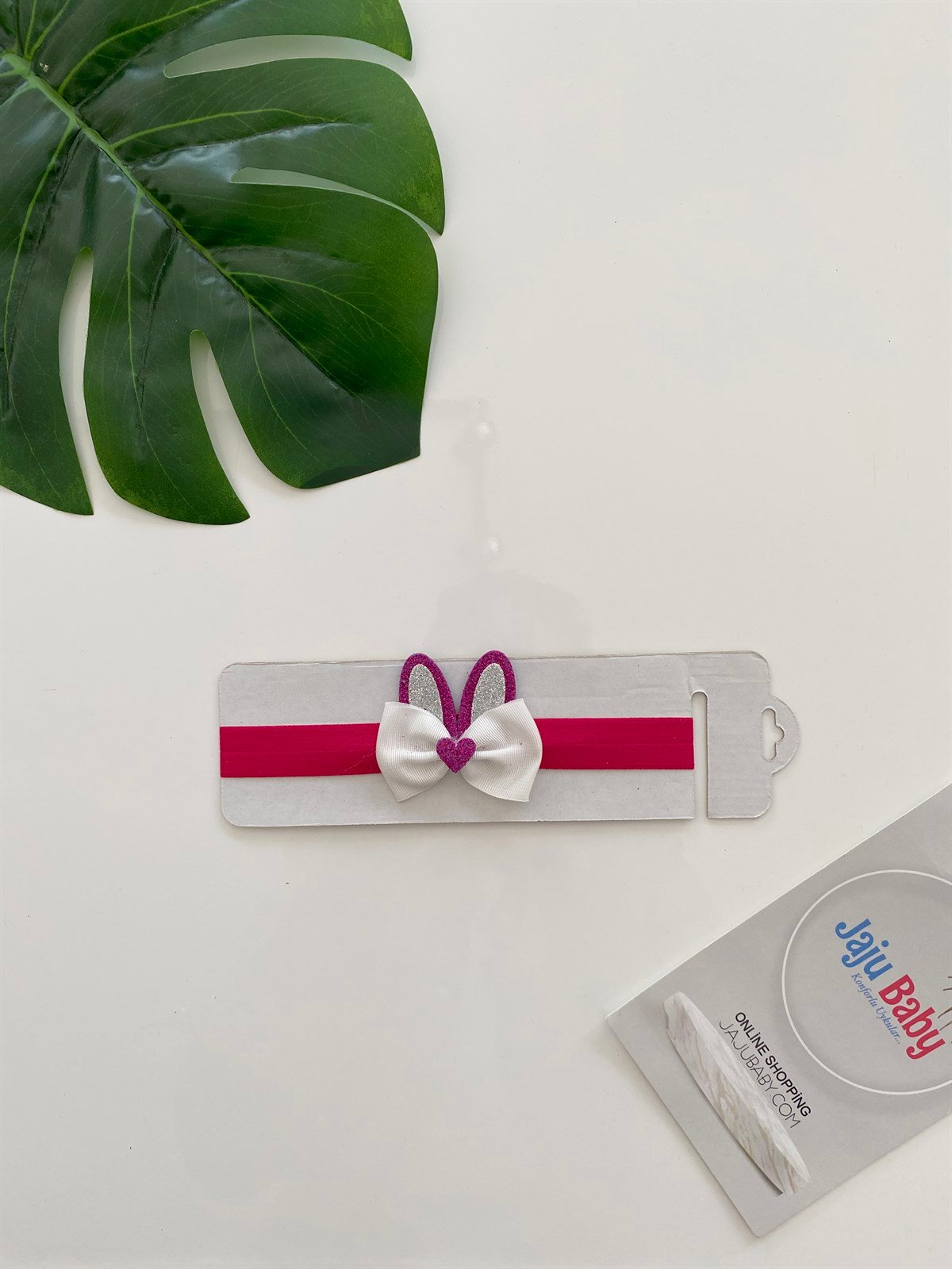 Jaju Baby Fuşya Tavşan Kulaklı Saç Bandı