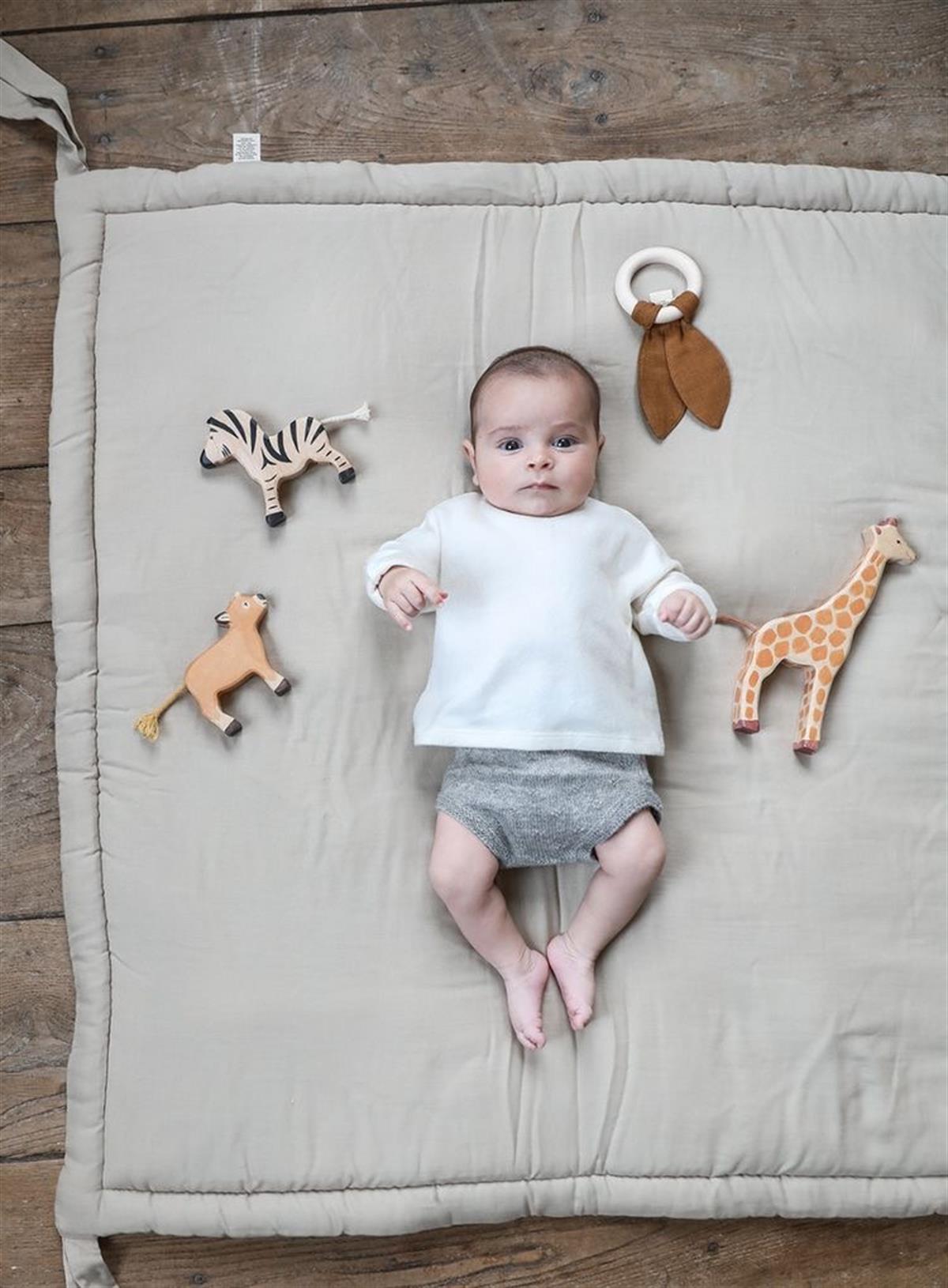 Jaju Baby Gri 120x120 Cm Kare Oyun Halısı / Oyun Matı