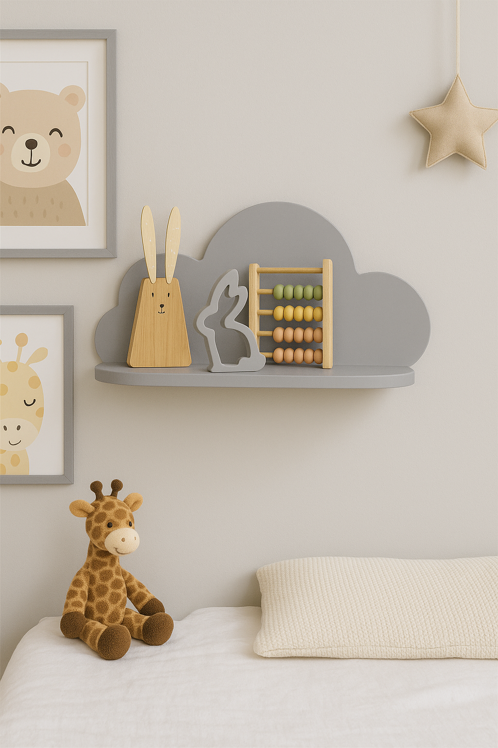 Jaju Baby Gri Bulut Raf 