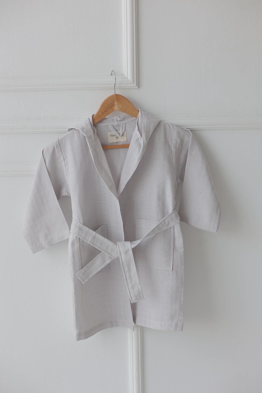 Jaju Baby Gri Müslin Bornoz