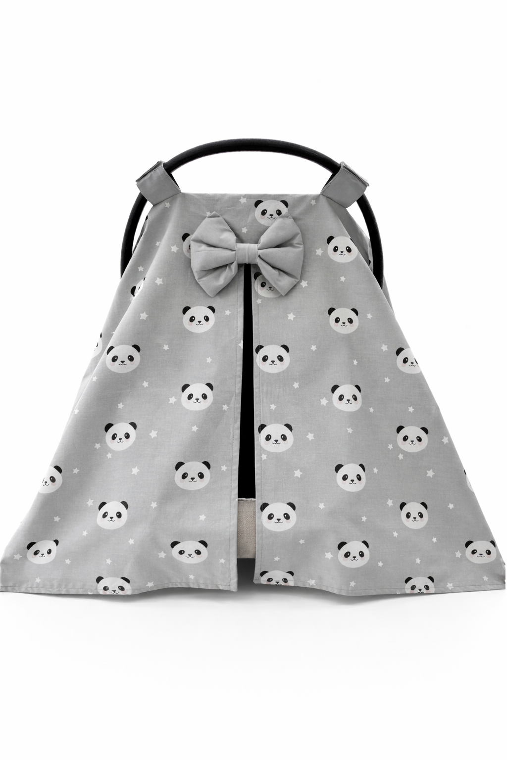 Jaju Baby Gri Panda Tasarım Puset Örtüsü