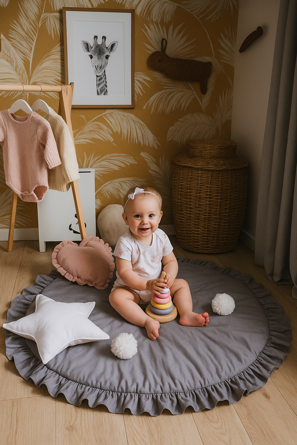 Jaju Baby Gri Renk Oyun Halısı / Oyun Matı