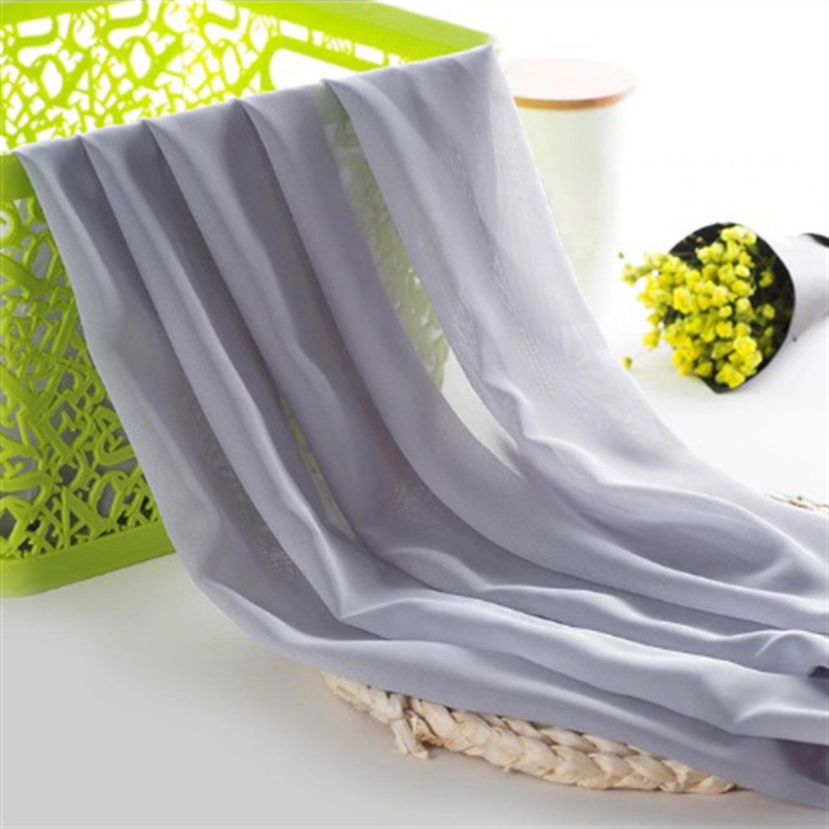 Jaju Baby gri şifon Kumaş