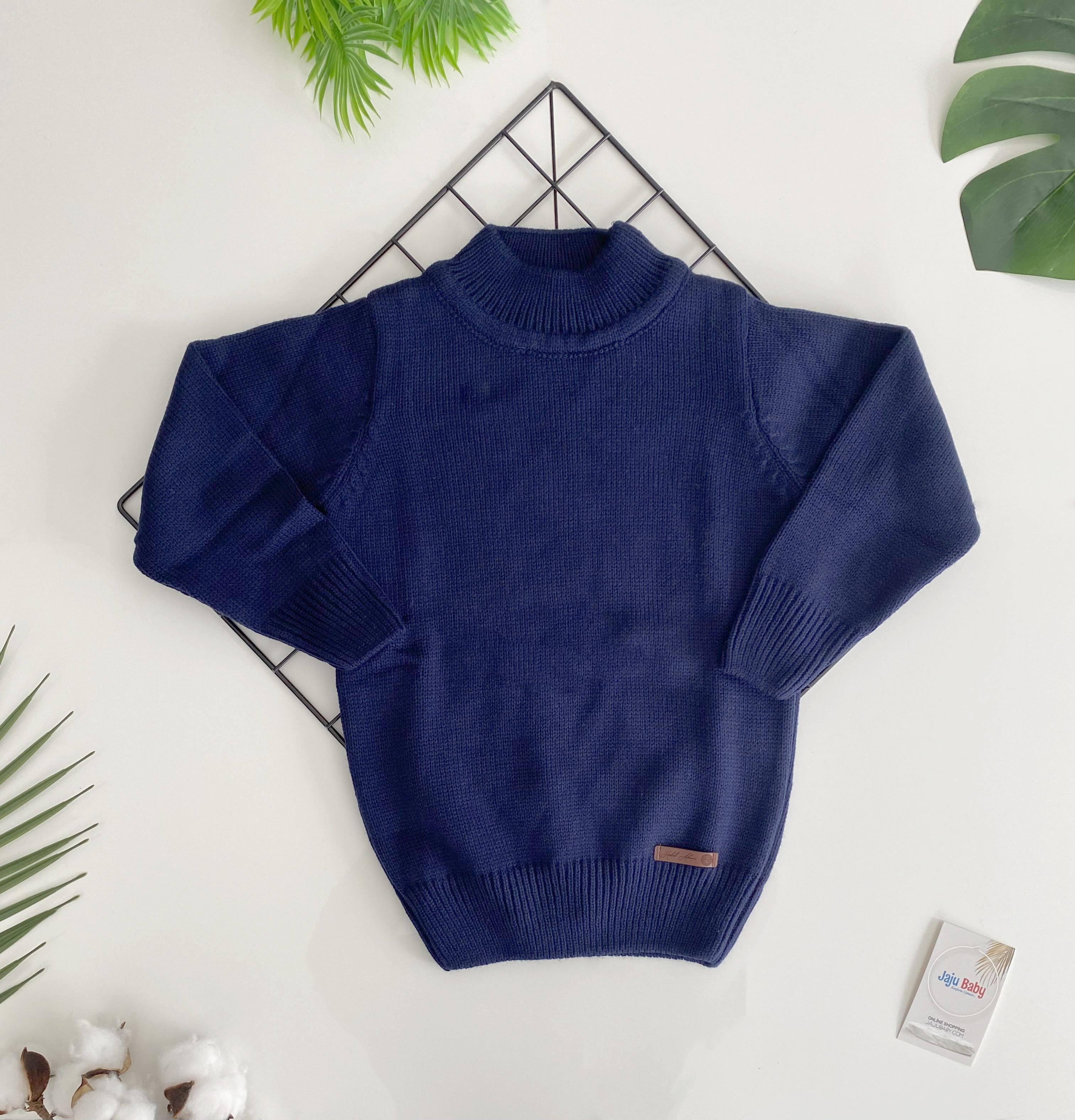 Jaju Baby Hilal Akıncı Kids Kız Çocuk Lacivert Renk Boğazlı Triko Kazak