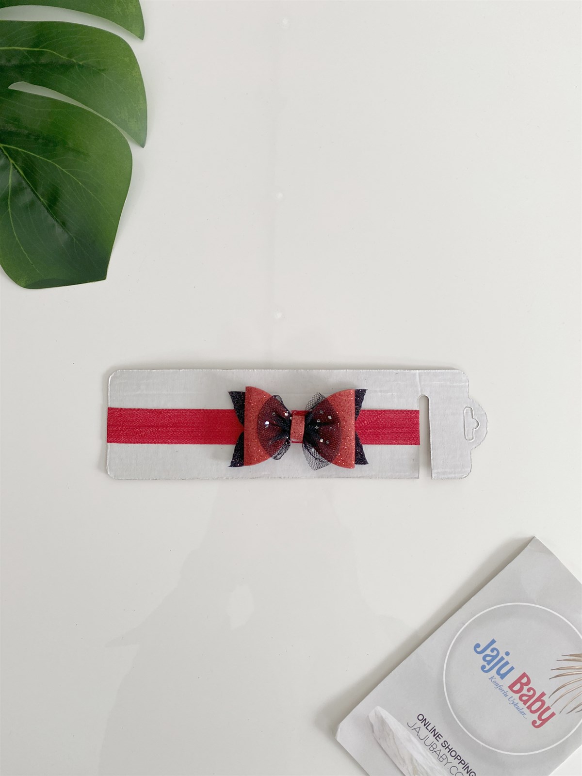 Jaju Baby Kırmızı Fiyonklu Saç Bandı