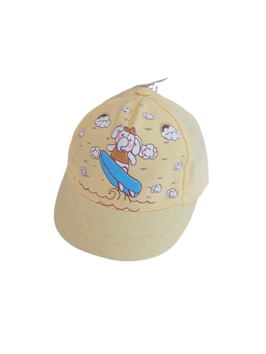 Jaju Baby Kitti 0-18 Ay Sarı Fil Desenli Bebek Şapka