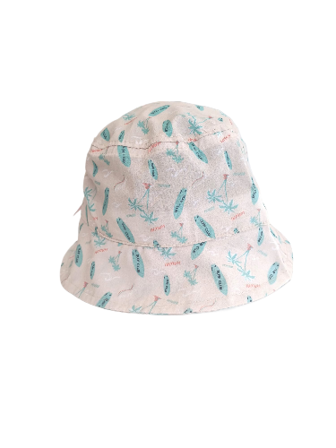 Jaju Baby Kitti 4-8 Yaş Bej Palmiye Desenli Çocuk Fötr Şapka