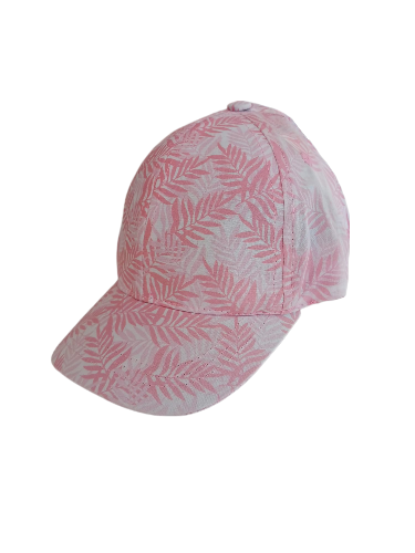 Jaju Baby Kitti 4-8 Yaş Pembe Yaprak Desenli Çocuk Şapka