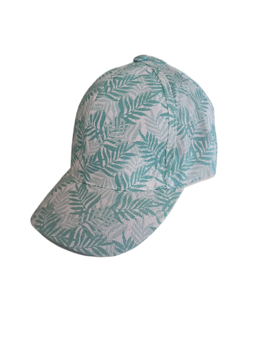 Jaju Baby Kitti 4-8 Yaş Yeşil Yaprak Desenli Çocuk Şapka