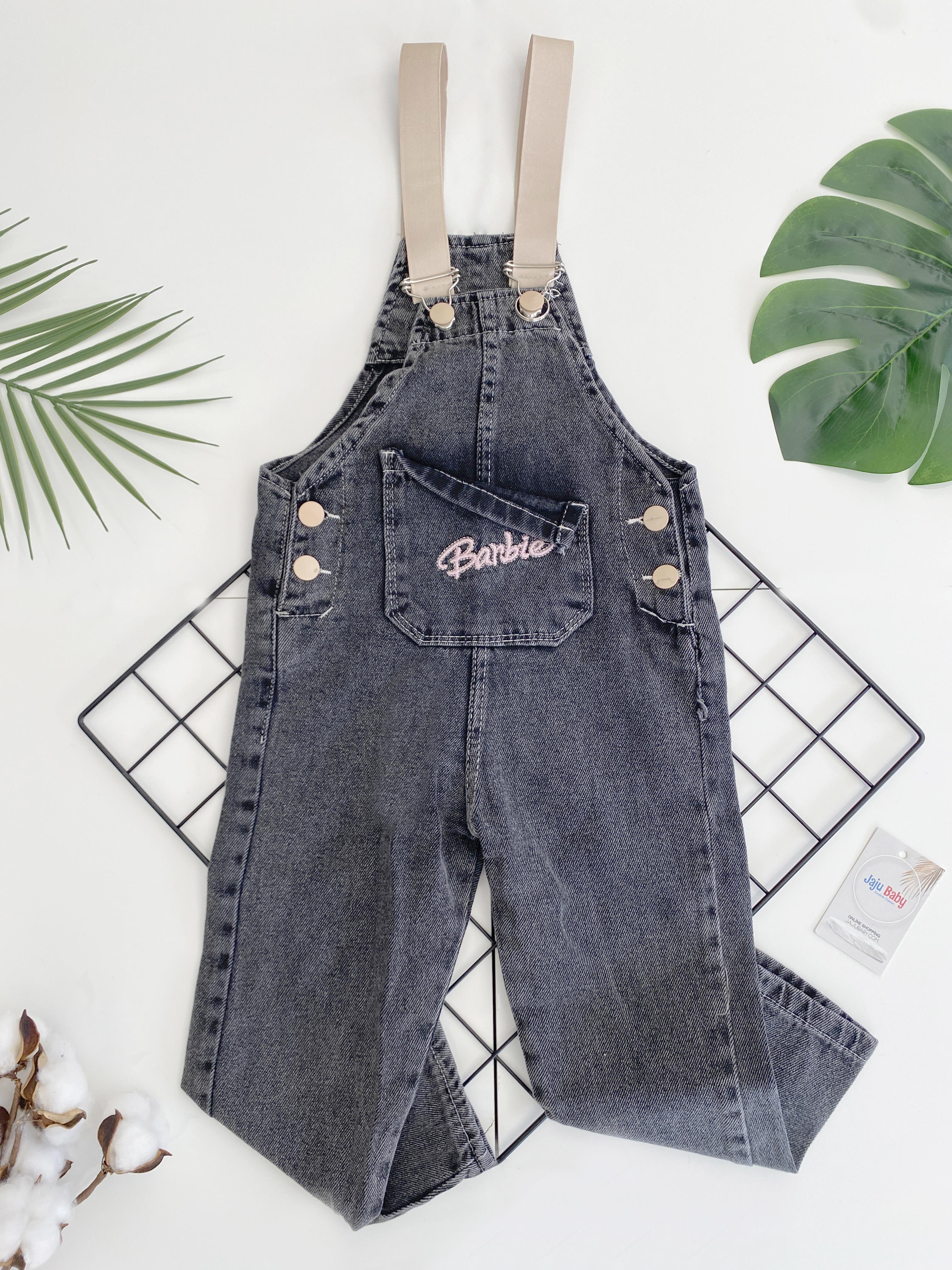 Jaju Baby Kız Çocuk Füme Renk Barbie Kot Salopet