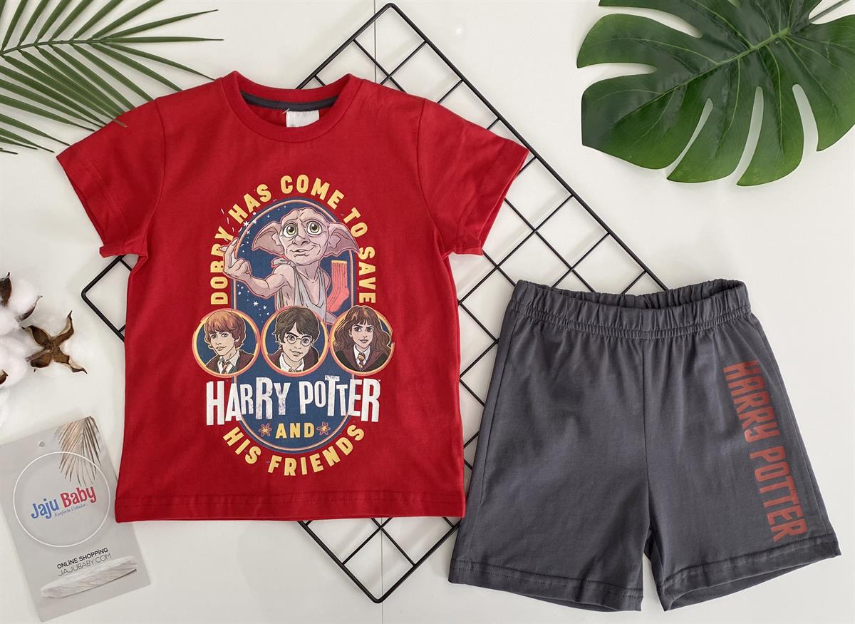 Jaju Baby Lisanlı Kırmızı Harry Potter Friends Alt Üst Takım
