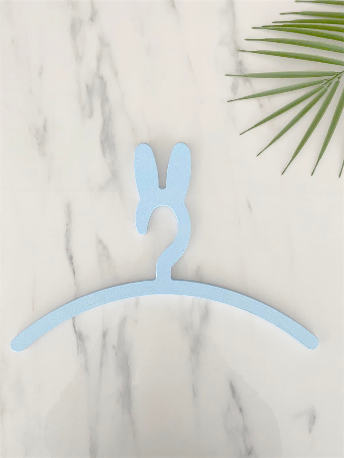 Jaju Baby Mavi Renk Tavşan Kulak Model Ahşap Askı