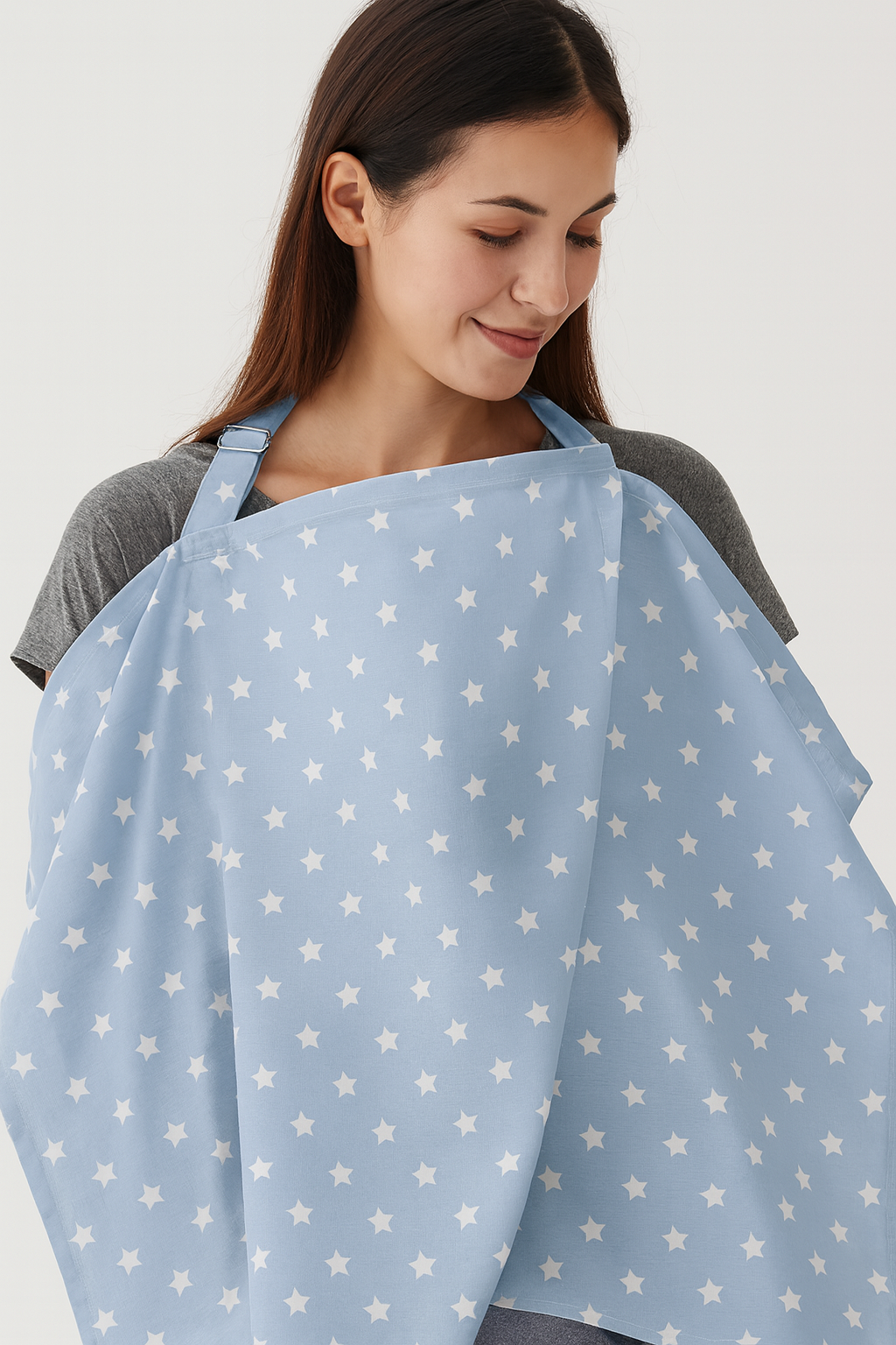 Jaju Baby Mavi Yıldızlı Emzirme Önlüğü