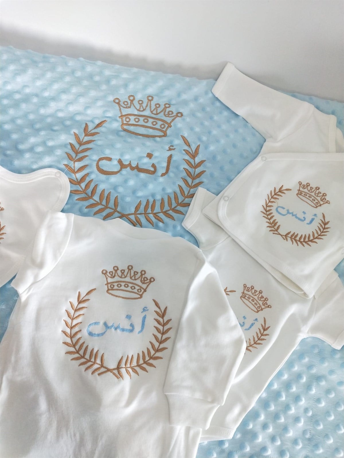Jaju Baby Melek Kanadı Nakışlı ve İsim İşlemeli Bebek Yeni Doğan Set