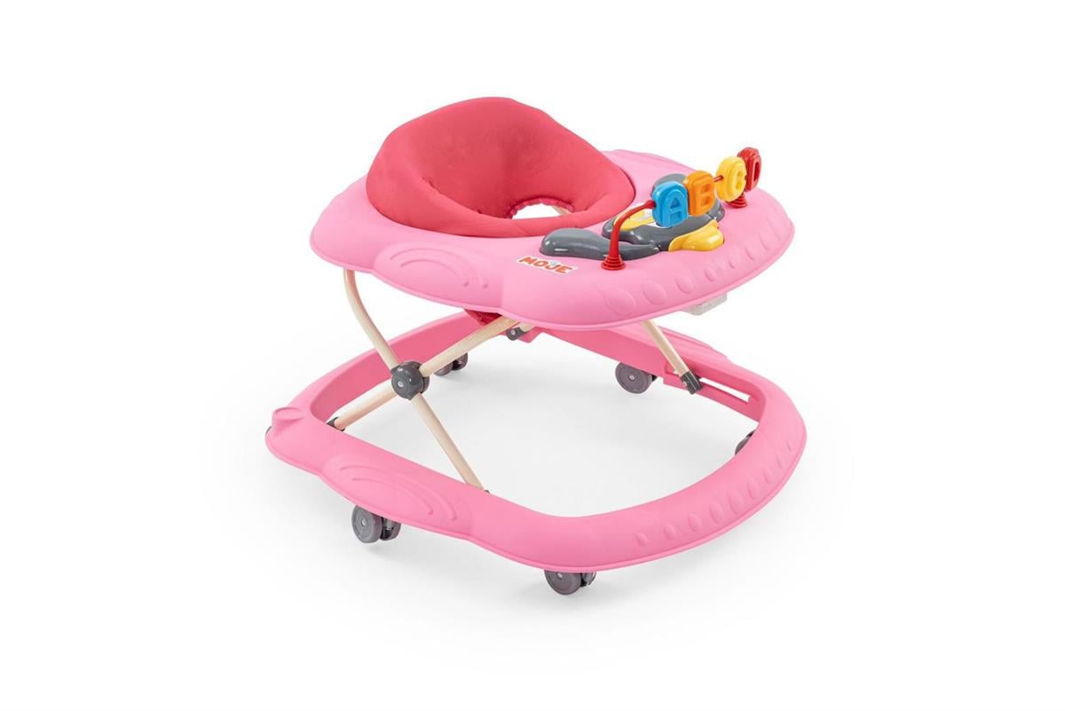 Jaju Baby Moje Pembe Renk 3 Kademeli Müzikli Oyuncaklı Yürüteç