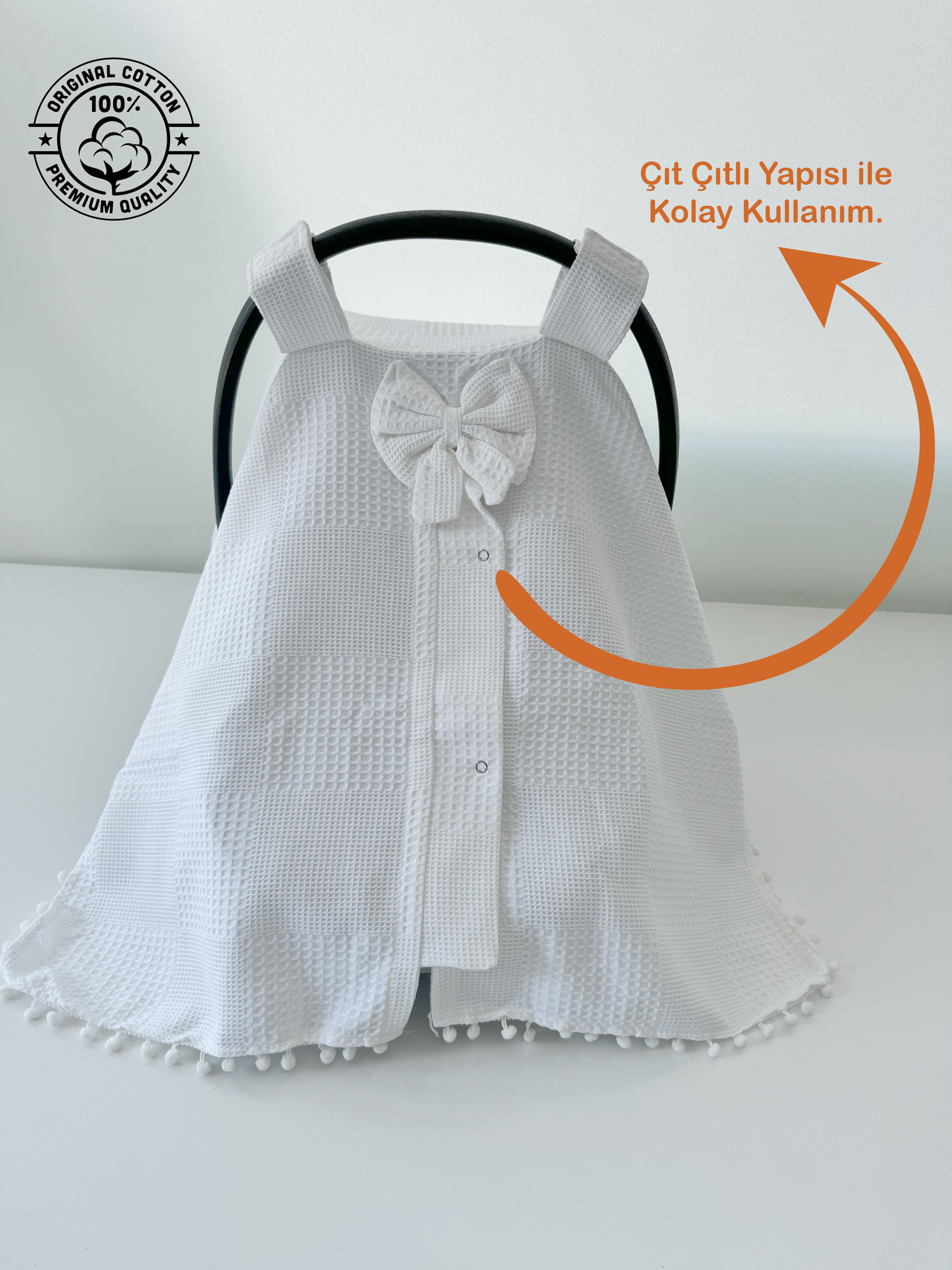 Jaju Baby Mor ve Zikzak Kombinli Puset Örtüsü ve İç Kılıfı