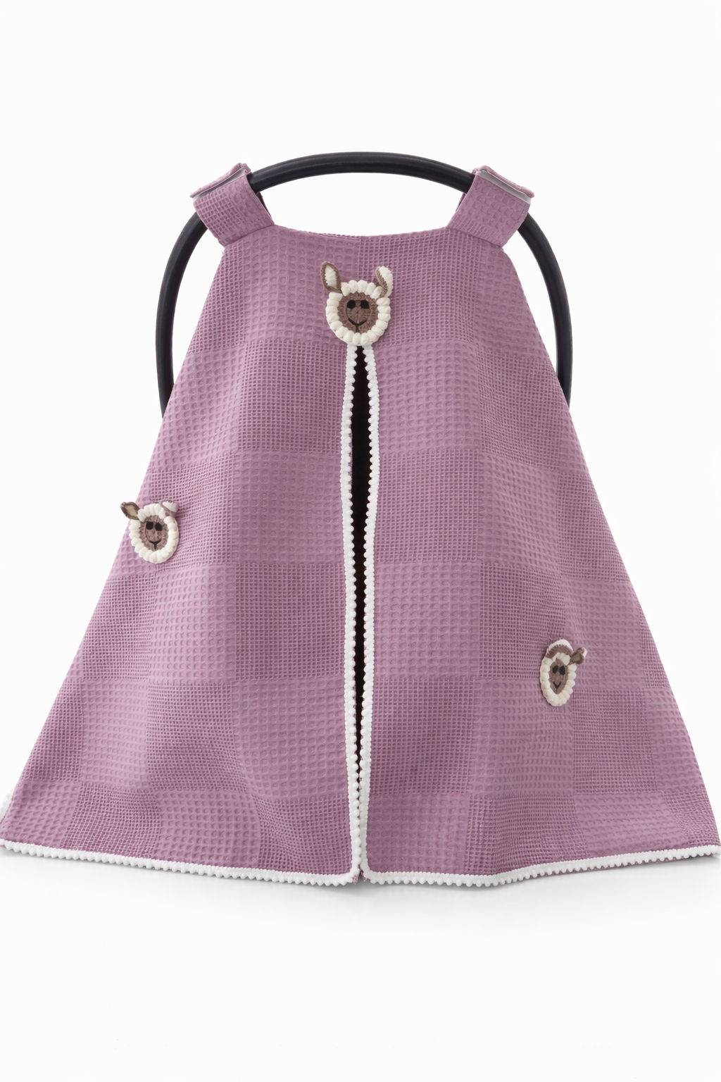 Jaju Baby Mor Waffle Kumaş Organik Kuzu Tasarım Puset Örtüsü