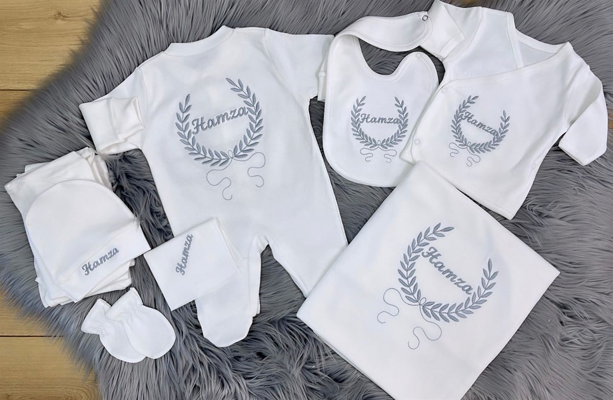 Jaju Baby Nakışlı Model ve İsim İşlemeli Bebek Yeni Doğan Set