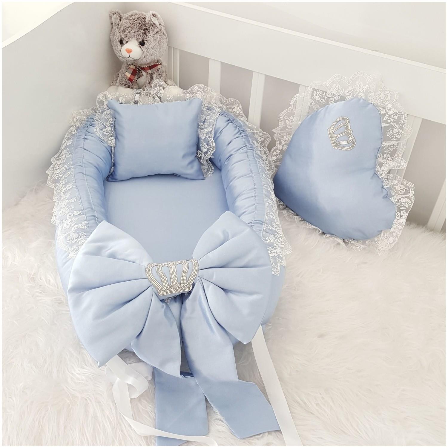 Jaju Baby Nest Gri - Sarı Desenli 6 Parça Babynest Set 