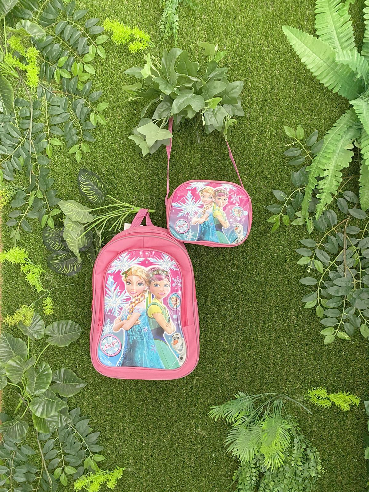 Jaju Baby Pembe Frozen Elsa Desenli Sırt Ve Beslenme Çantası