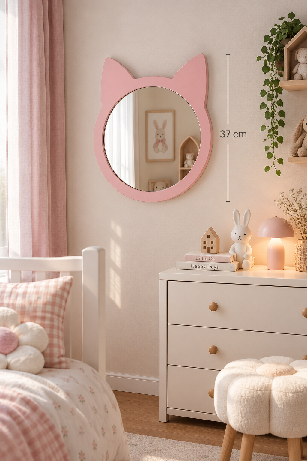 Jaju Baby Pembe Kedi Ayna / Aksesuar