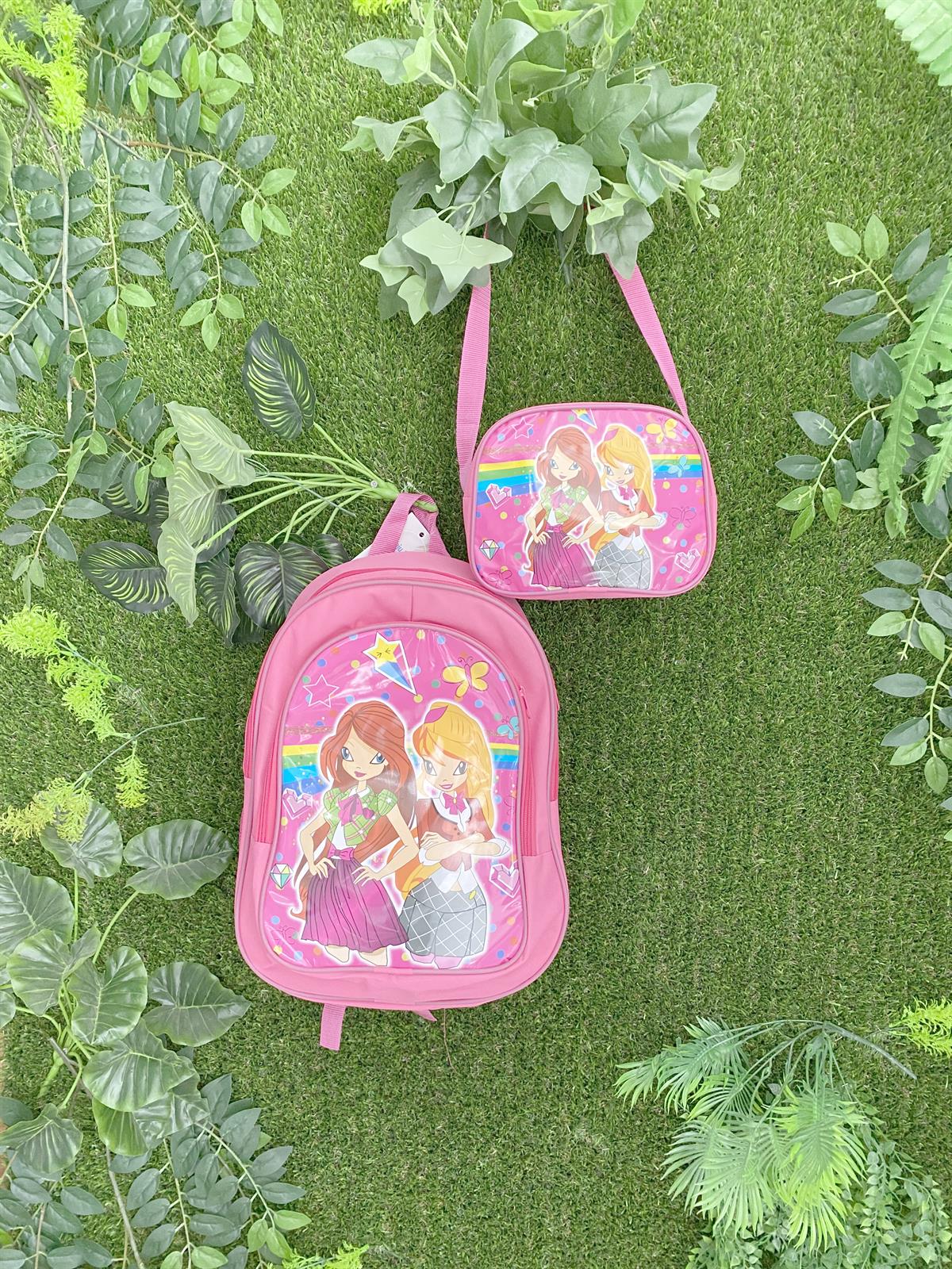 Jaju Baby Pembe Prenses Kızlar Desenli Sırt Ve Beslenme Çantası