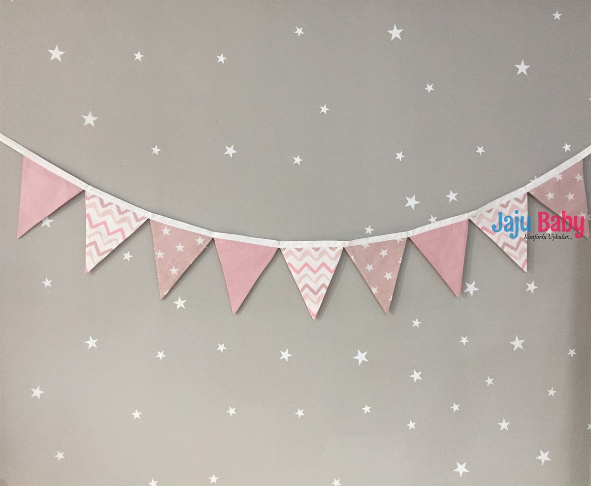 Jaju Baby Pudra Yıldızlı Bebek/Çocuk Odası Flama