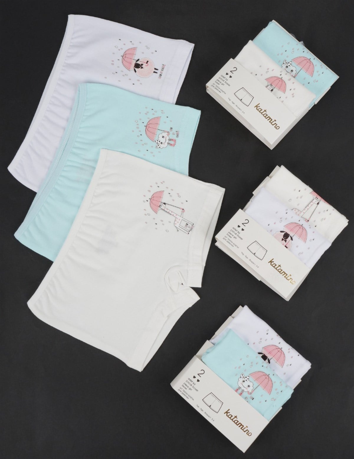 Jaju Baby Rain 3'lü Kız Boxer Set