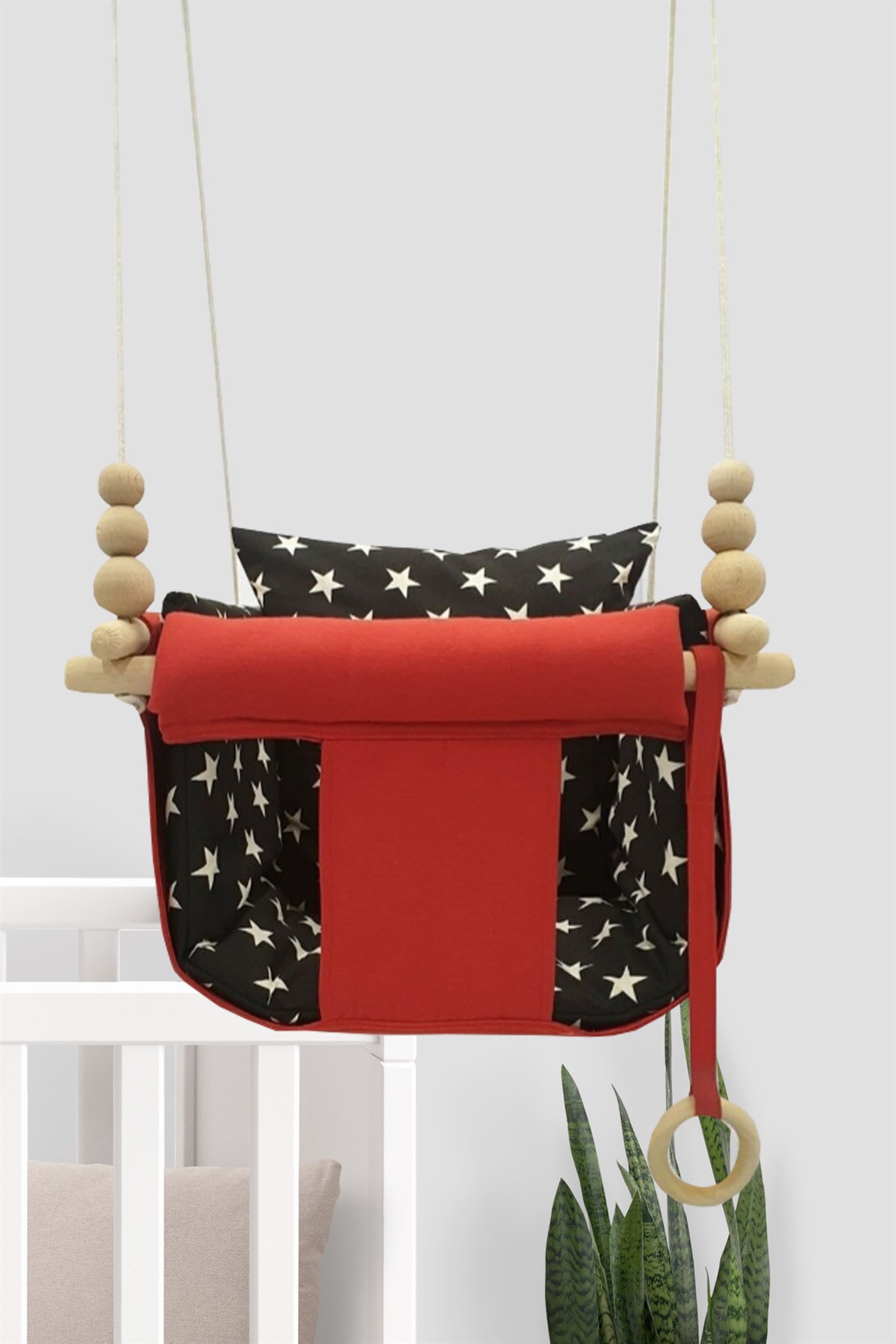 Jaju Baby Rüya Kırmızı Siyah Sevimli Salıncak