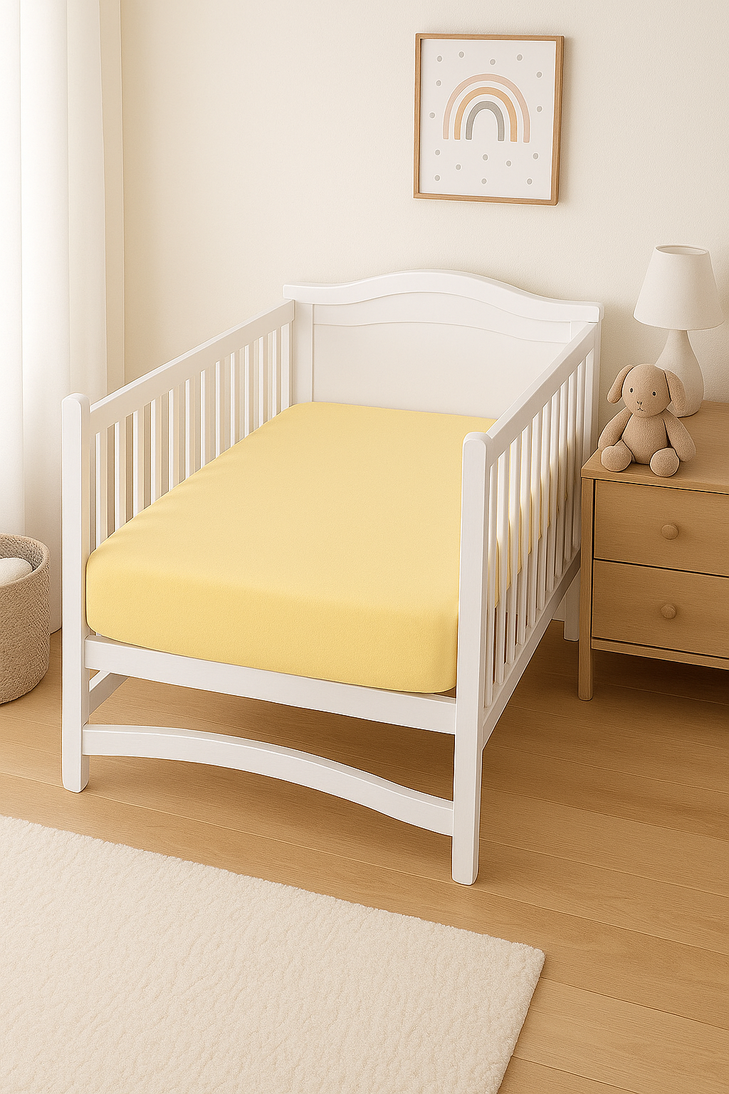 Jaju Baby Sarı Lastikli Bebek Çarşaf