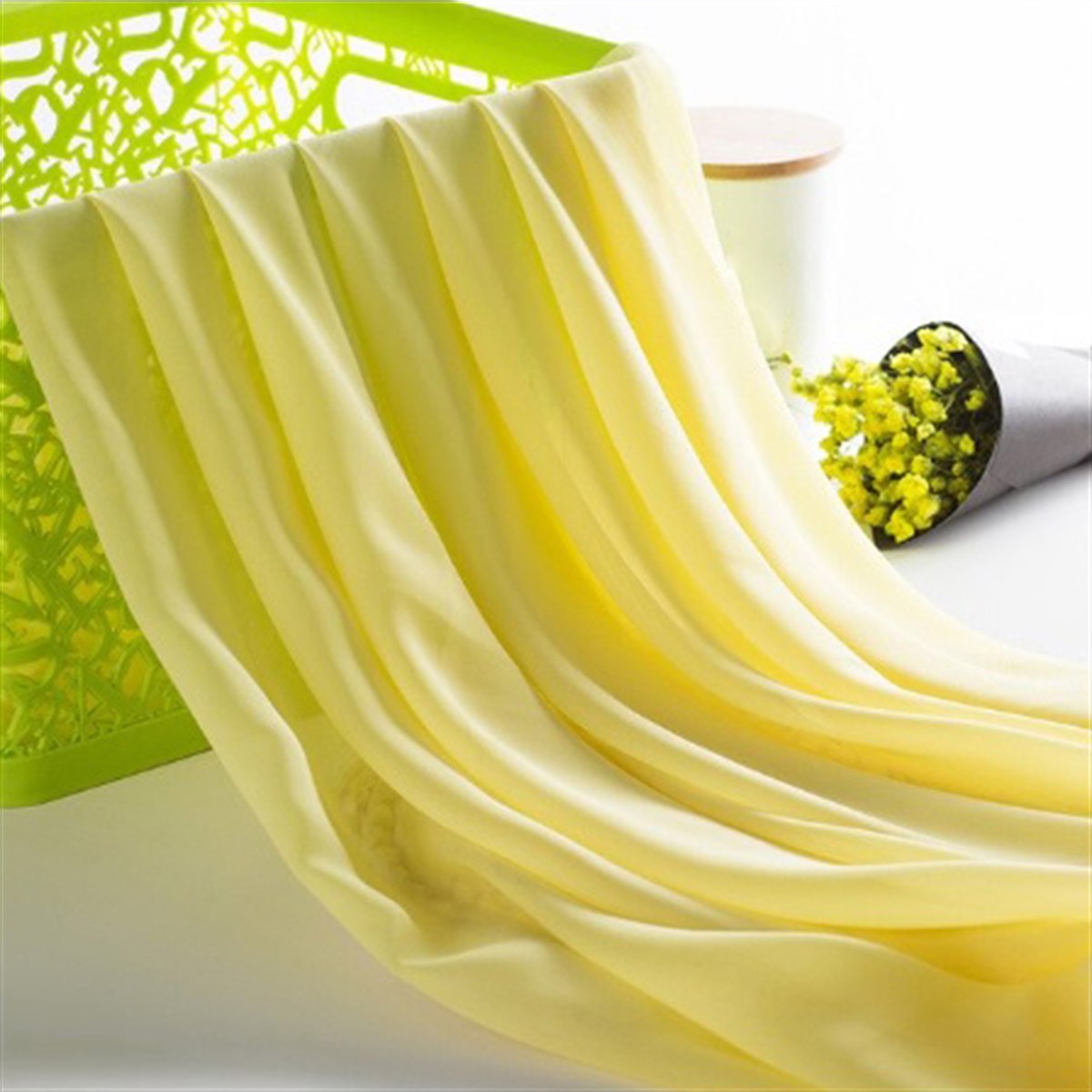 Jaju Baby sarı şifon kumaş