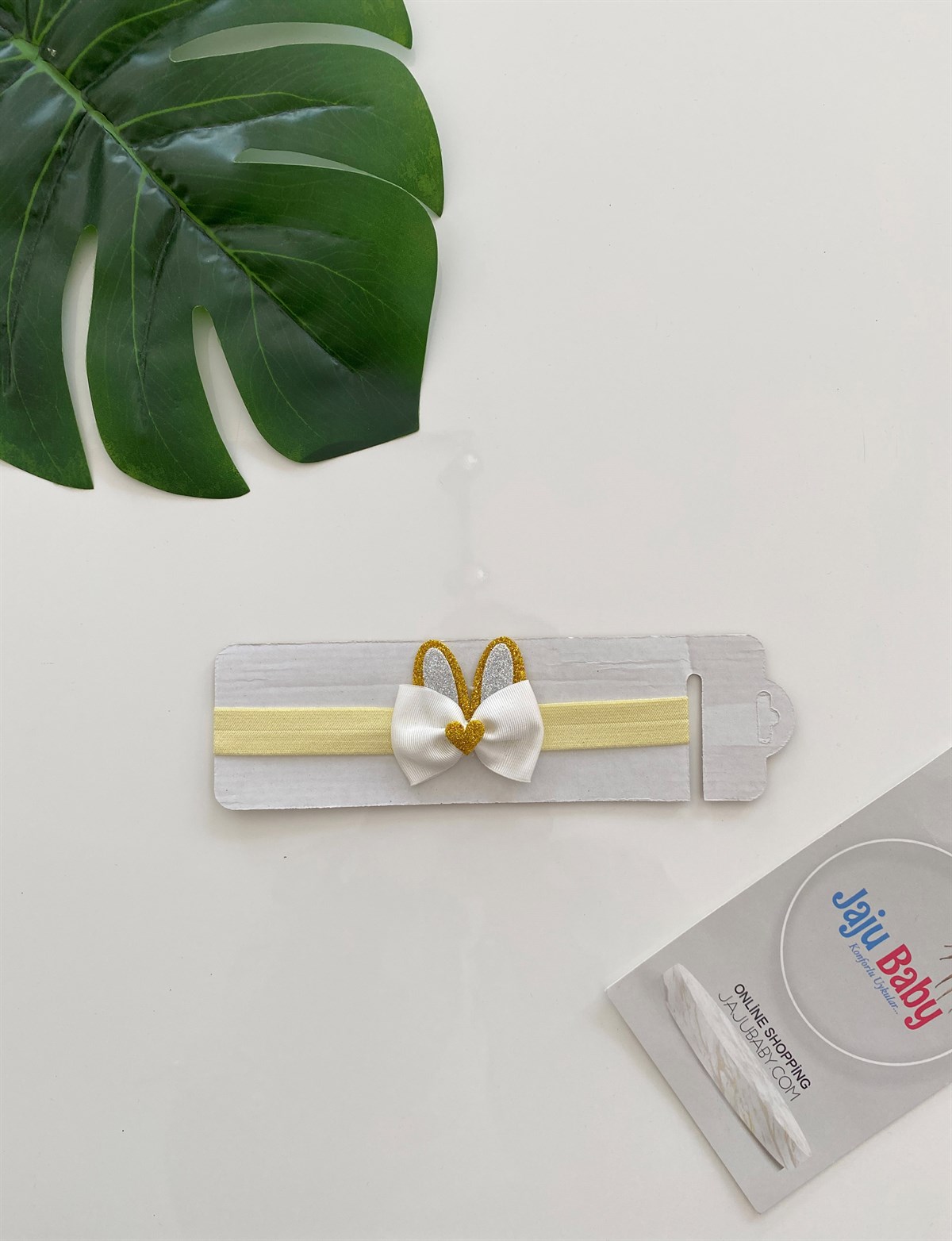 Jaju Baby Sarı Tavşan Kulaklı Saç Bandı