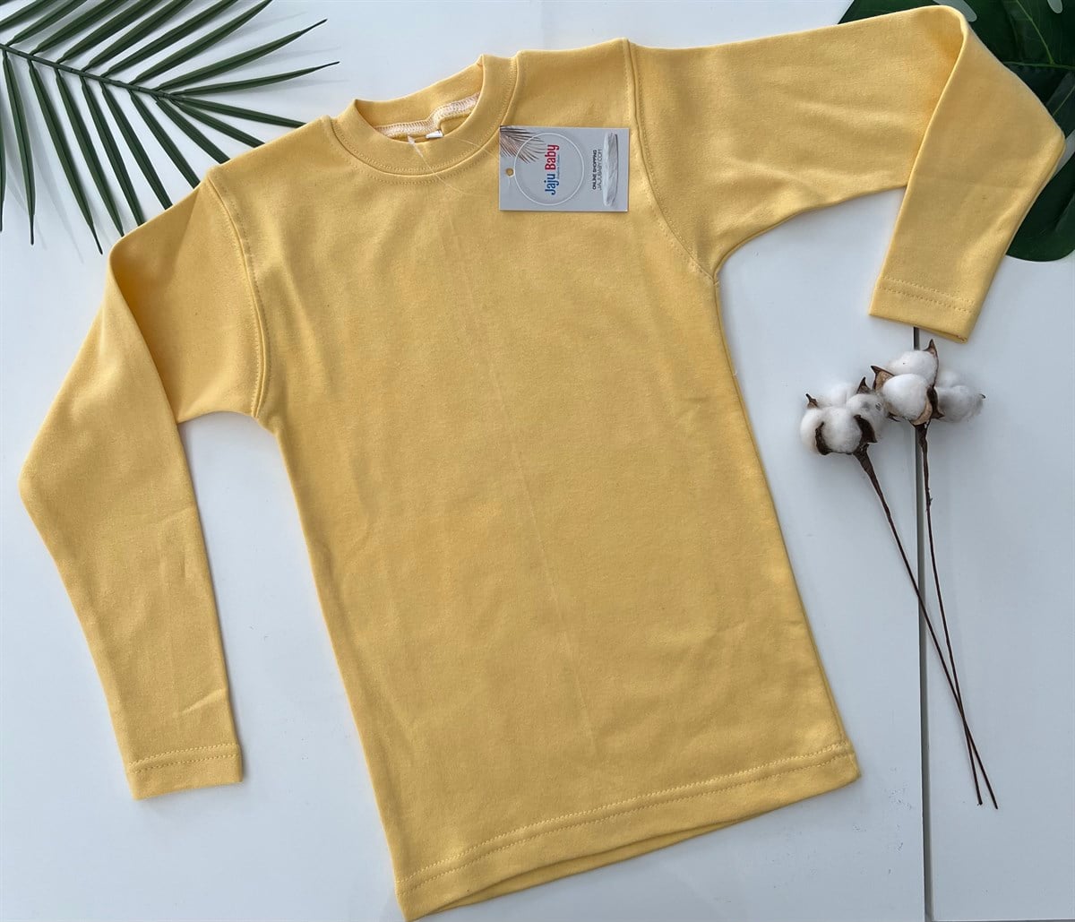 Jaju Baby Sarı Uzun Kol Kız Çocuk Sweat