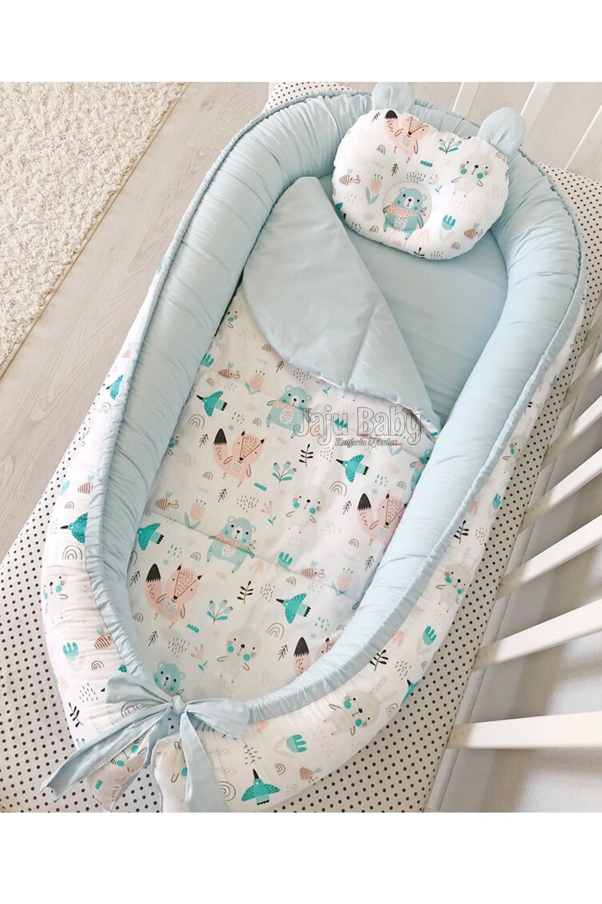 Jaju Baby Sevimli Hayvanlar Tasarım Lüx Ortopedik Babynest