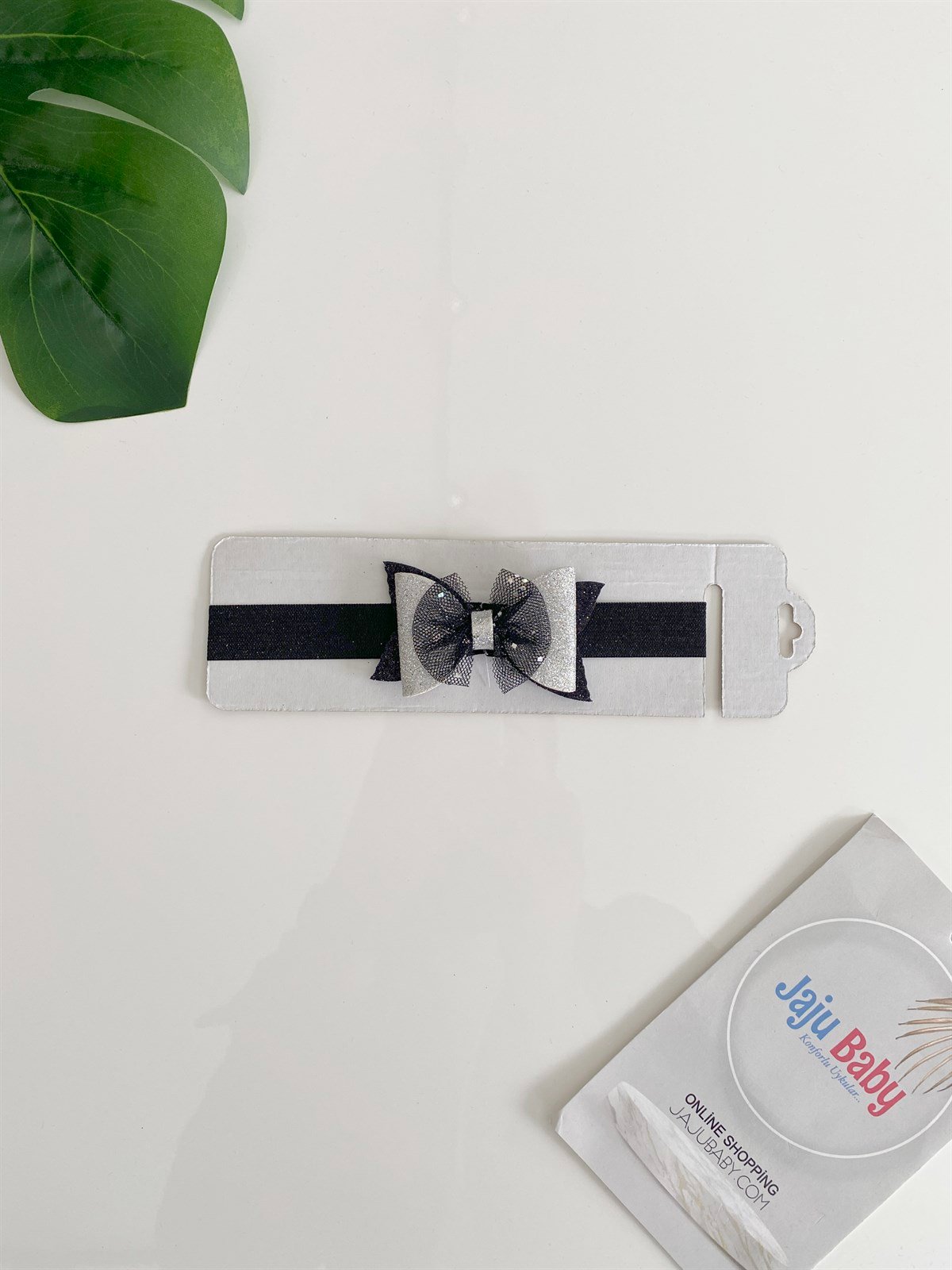 Jaju Baby Siyah Fiyonklu Saç Bandı