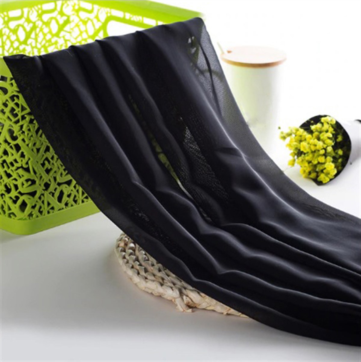 Jaju Baby siyah şifon kumaş