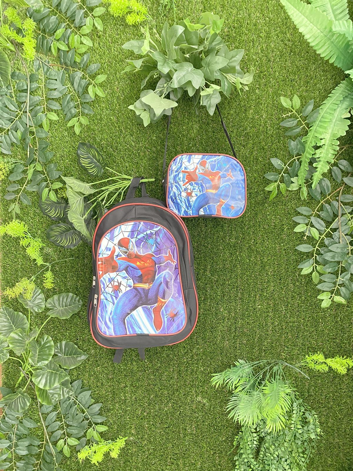 Jaju Baby Siyah Spider Man Desenli Sırt Ve Beslenme Çantası