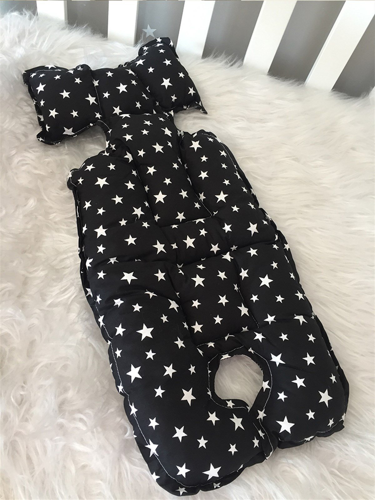 Jaju Baby Siyah Yıldızlı Oto Koltuğu Minderi - Puset Minderi