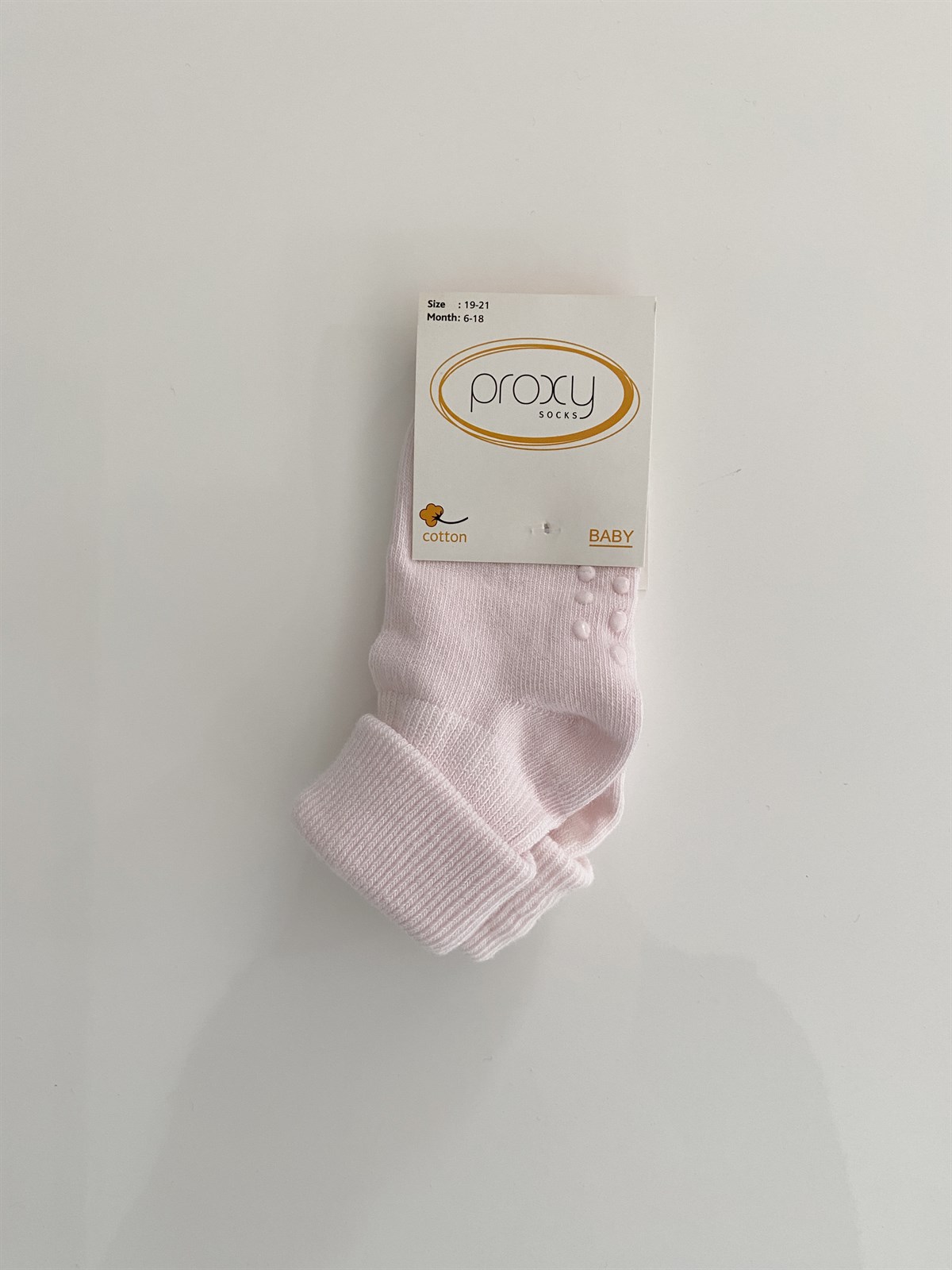 Jaju Baby Tekli Pudra Pamuklu 6-18 Ay Unisex Bebek Çorap
