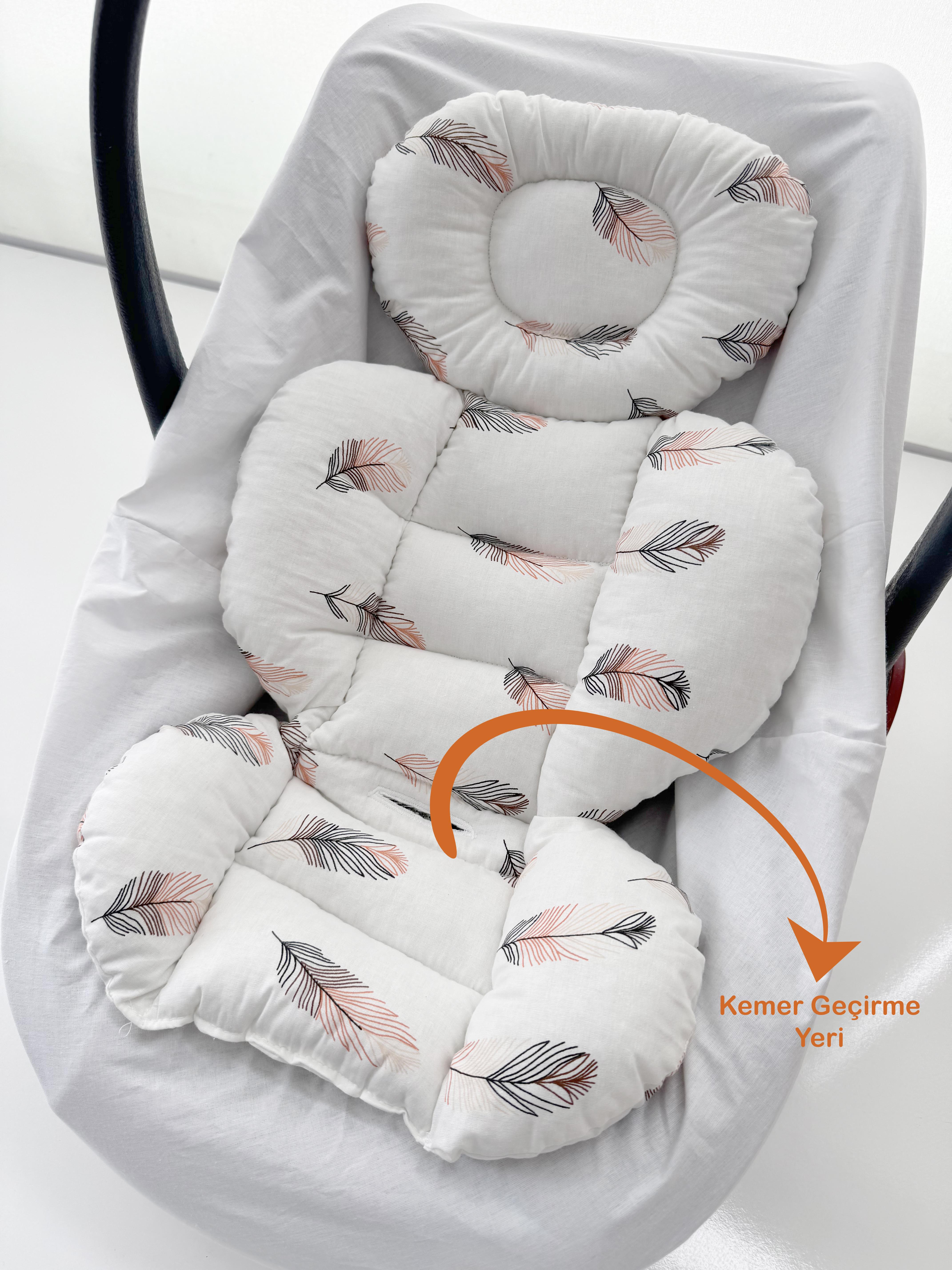 Jaju Baby Tüy Desenli Oto Koltuğu Minderi - Puset Minderi