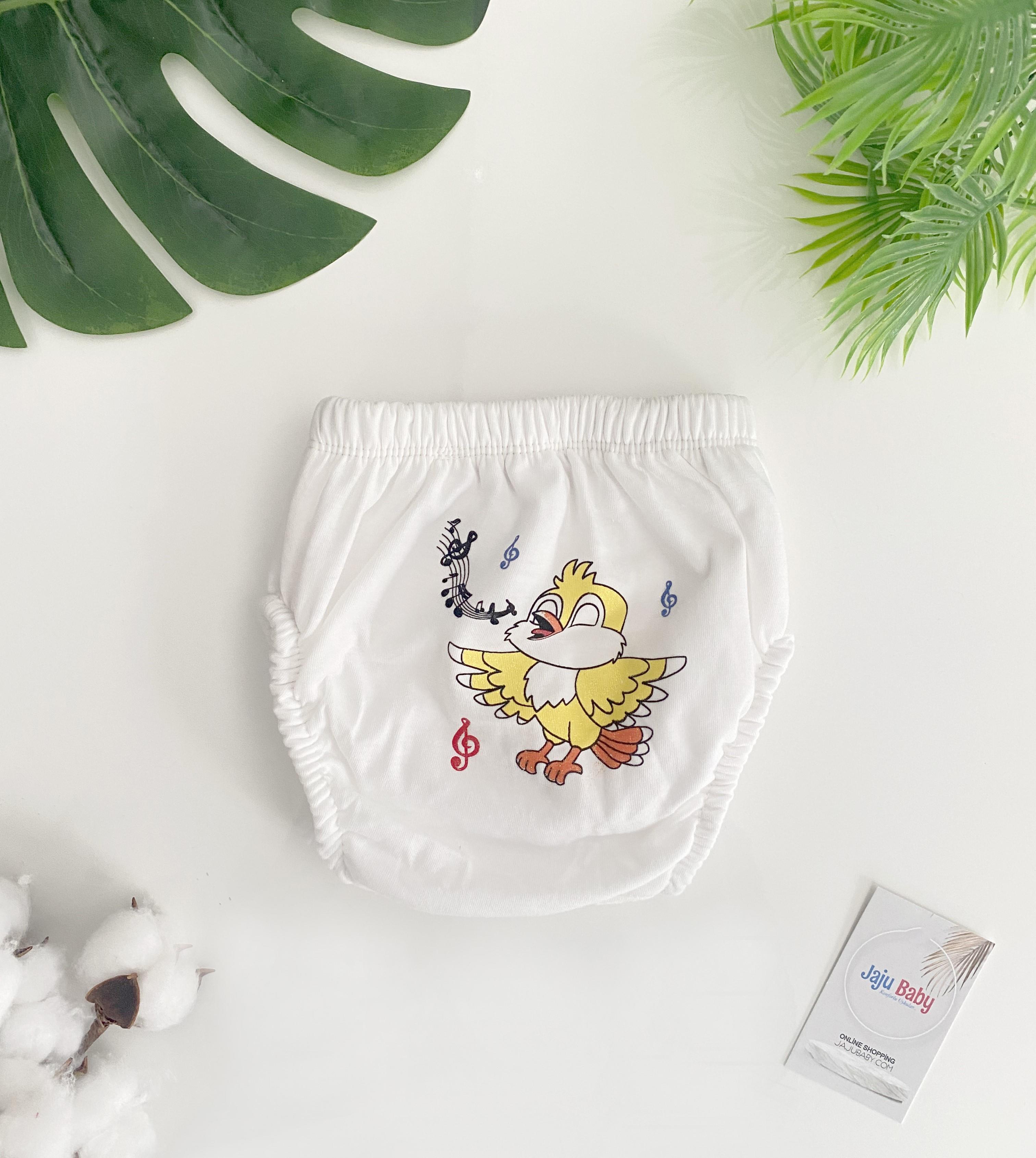 Jaju Baby Unisex Beyaz Renk Şarkıcı Civciv Bebek Alılştırma Külodu